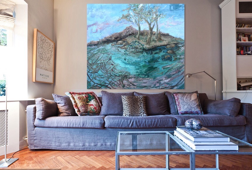 Antihunt, 68x78 inches, oil on canvas.
