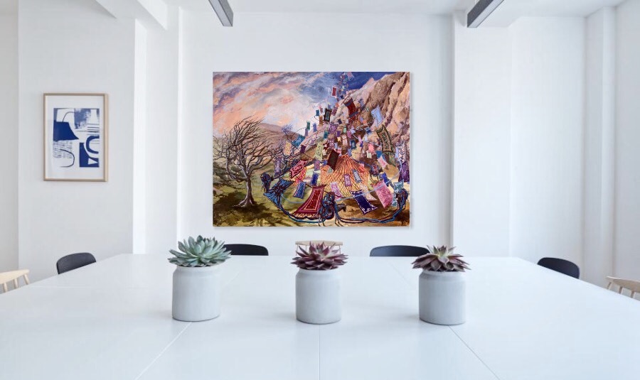 The Stripping, 45x57 inches, oil on canvas.