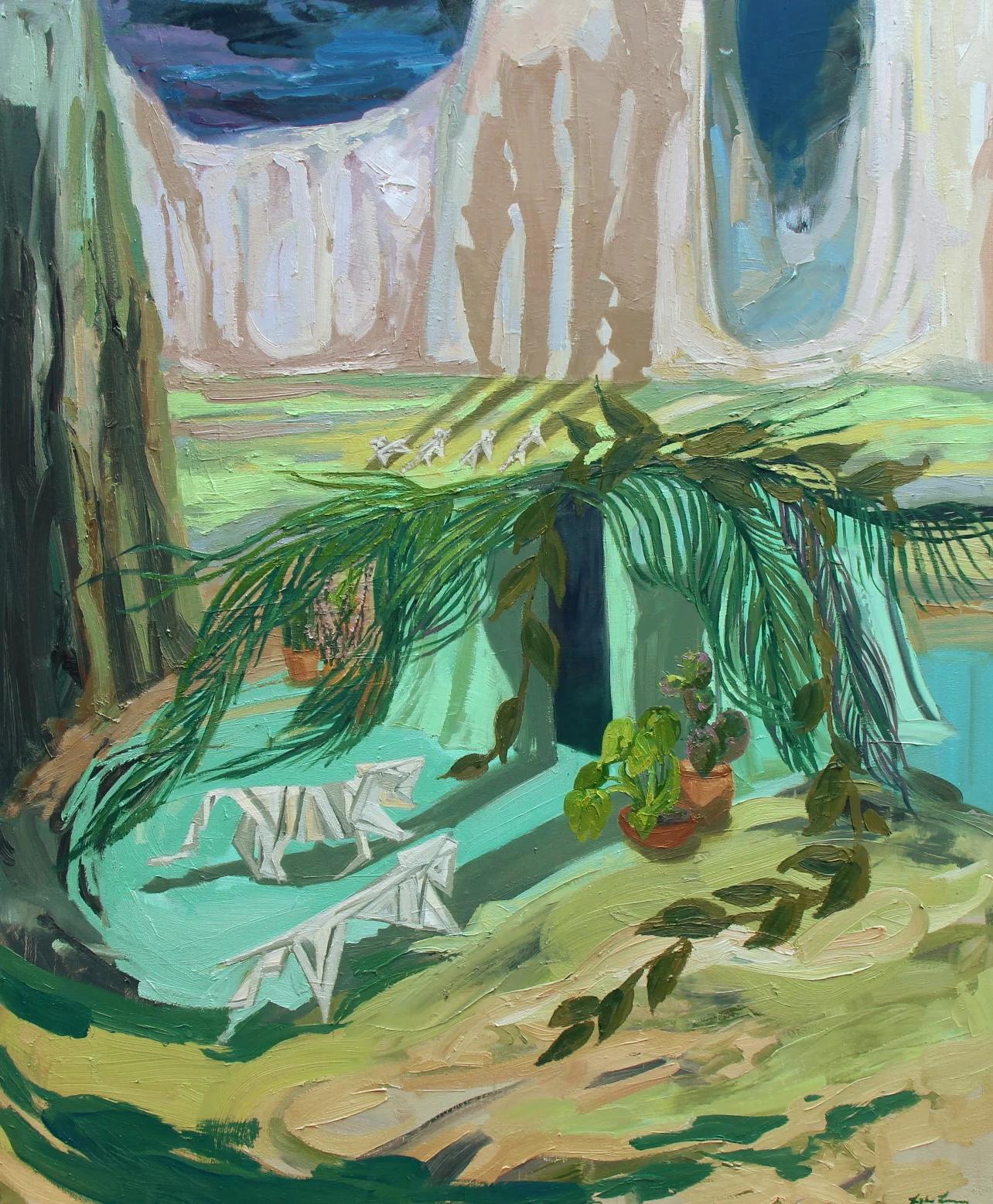  © Antihunt II, 38x46 inches, oil on canvas, 2018 - sold 