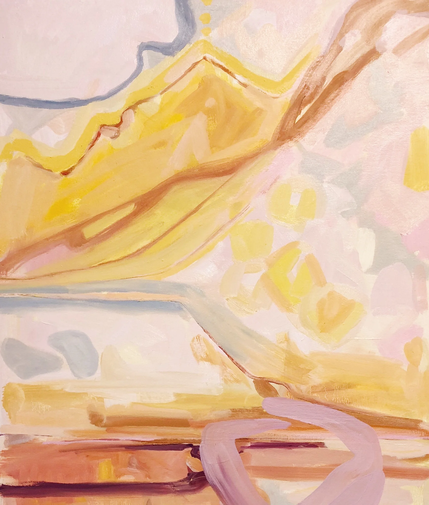 © Letter to California, 24x30 inches, oil on canvas, 2018.