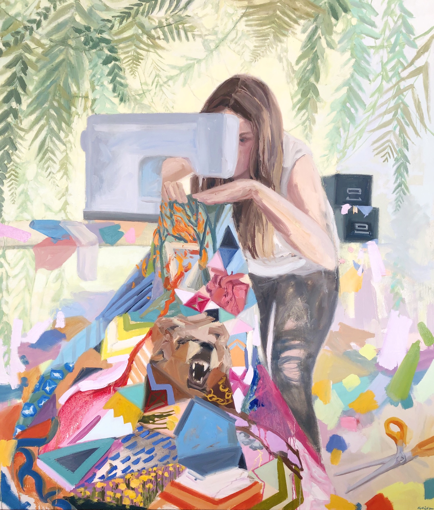 © Heirloom, 57x48 inches, oil on canvas, 2019