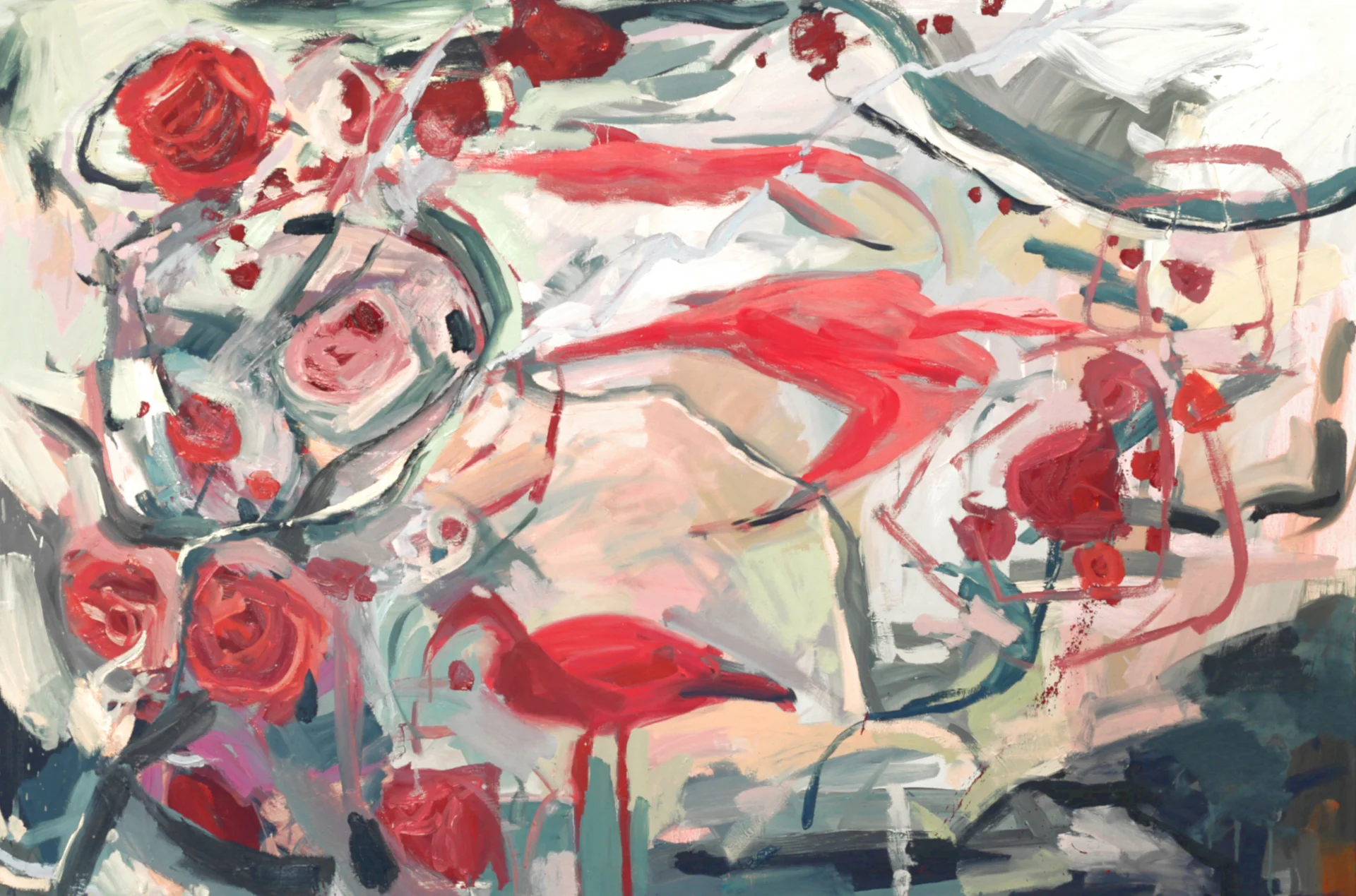  © Shine Through II, 48x72 inches, oil on canvas, 2019 
