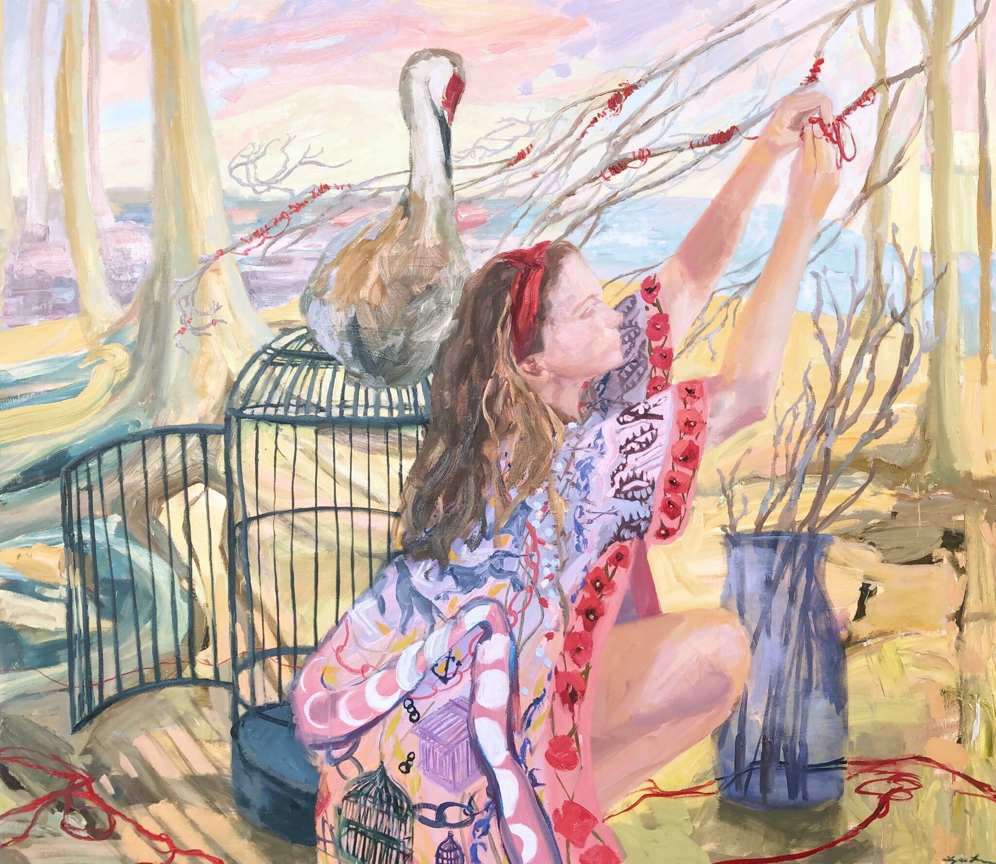 © Repair, 52x60 inches, oil on canvas, 2019