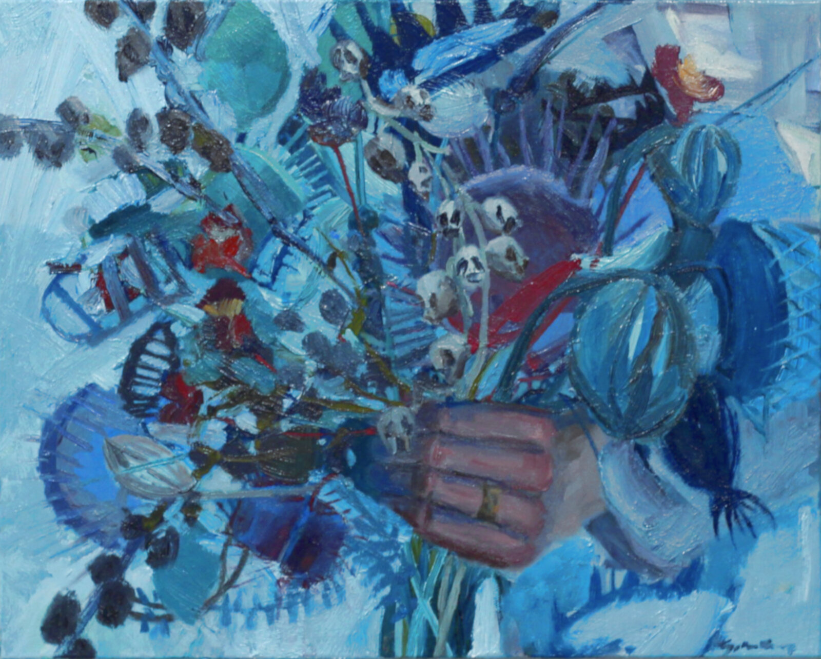 © Bouquet, 16x20 inches, oil on canvas, 2019
