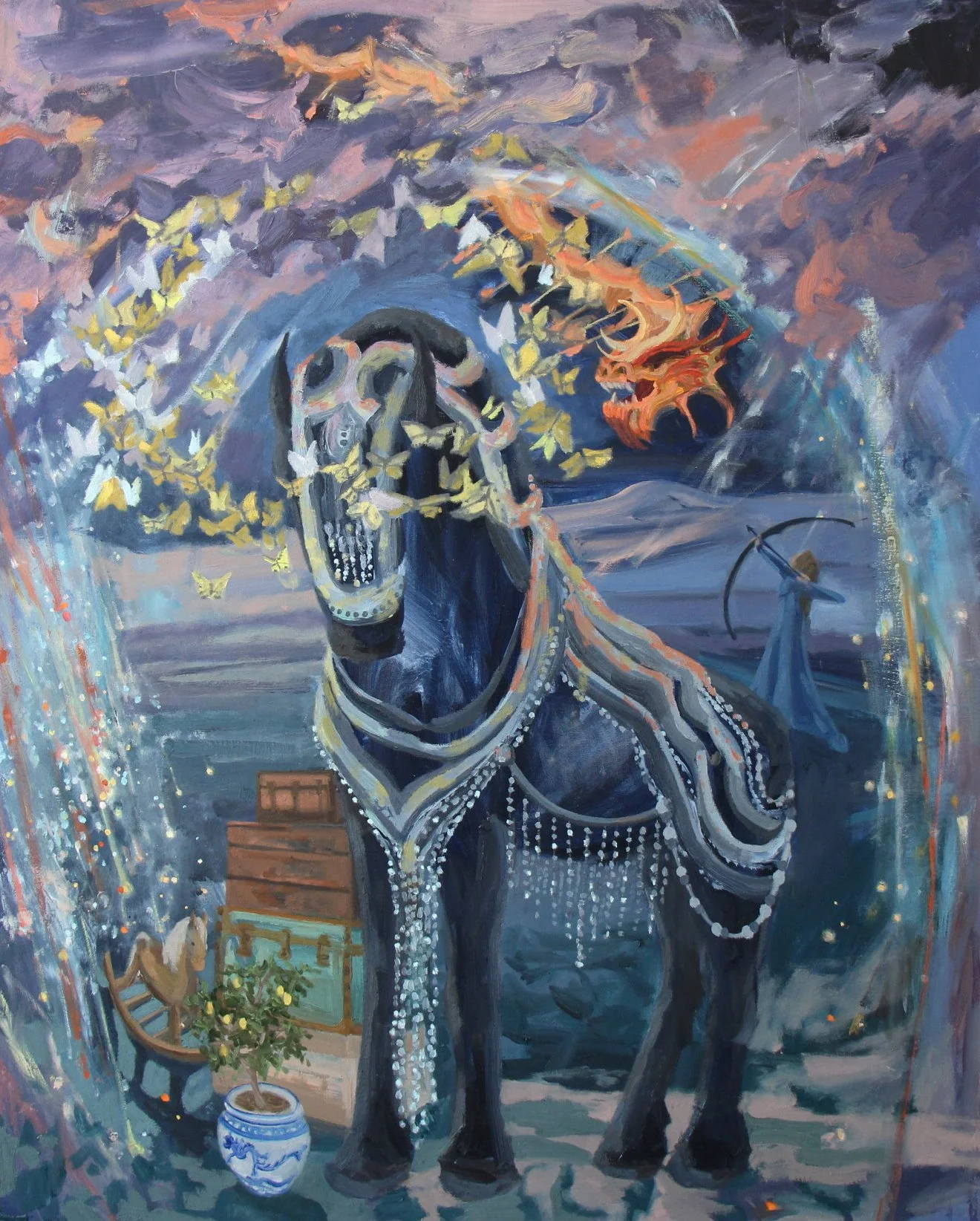  © Meteor, 40×50 inches, oil on canvas, 2025 