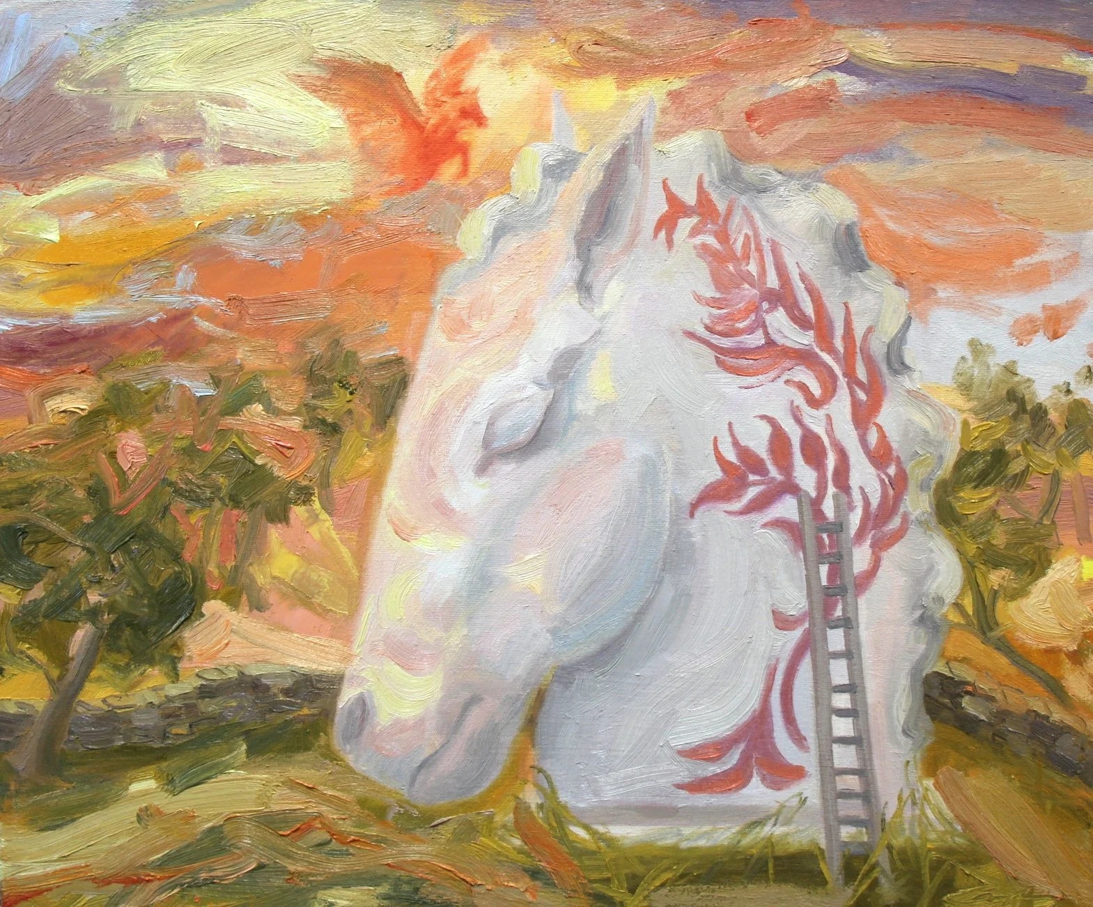  © Myth at Sunrise, 20×24 inches, oil on canvas. 2025 