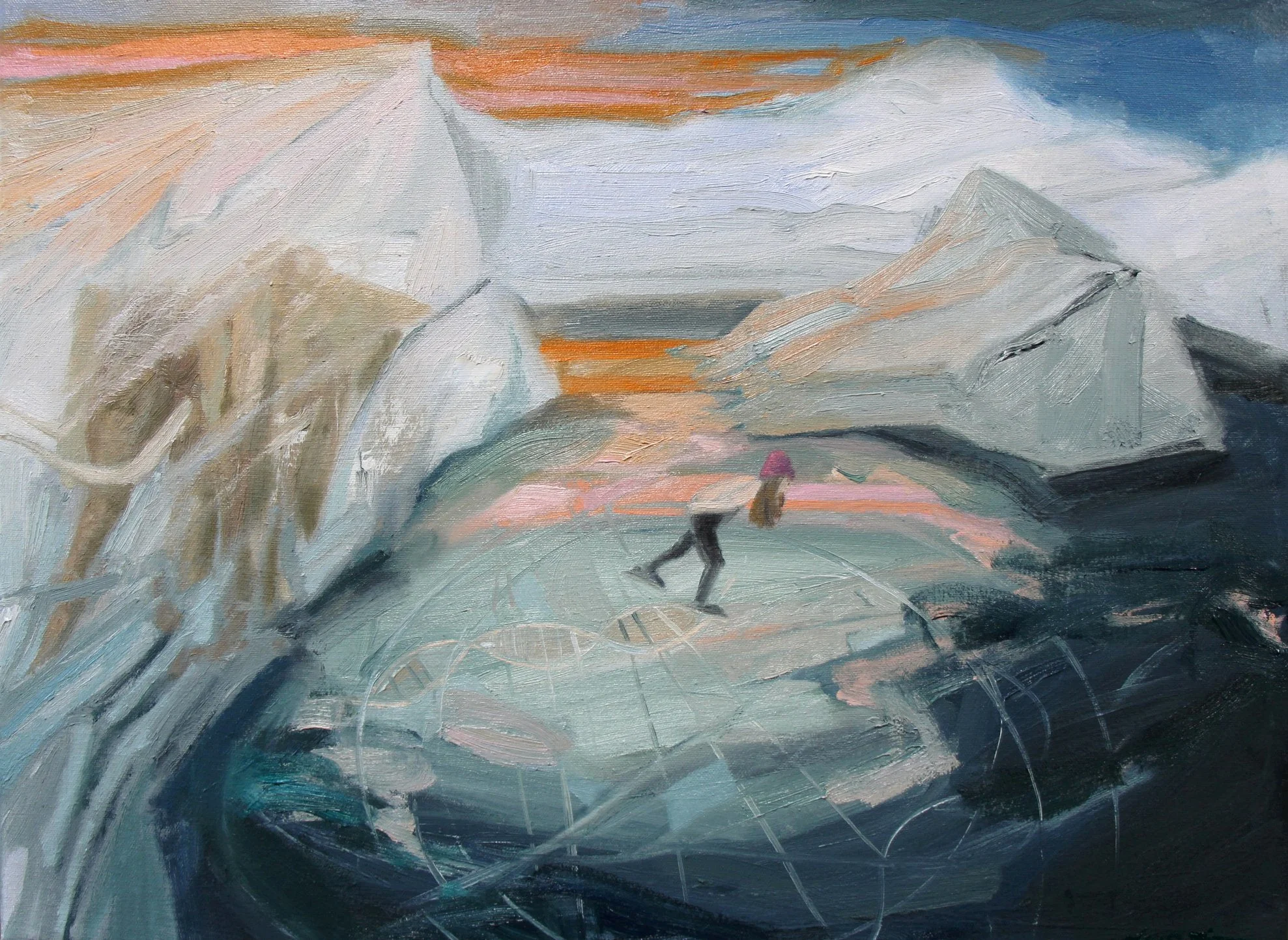  © The Skater, 18×24 inches, oil on canvas, 2025 