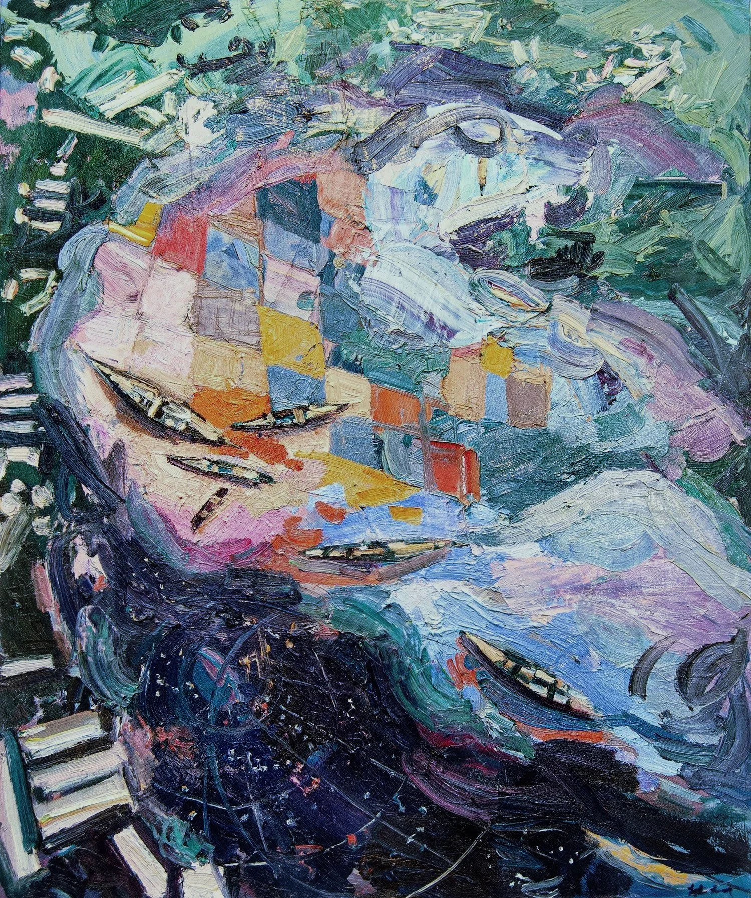  © Ship Out, 38x46 inches, oil on canvas, sold 