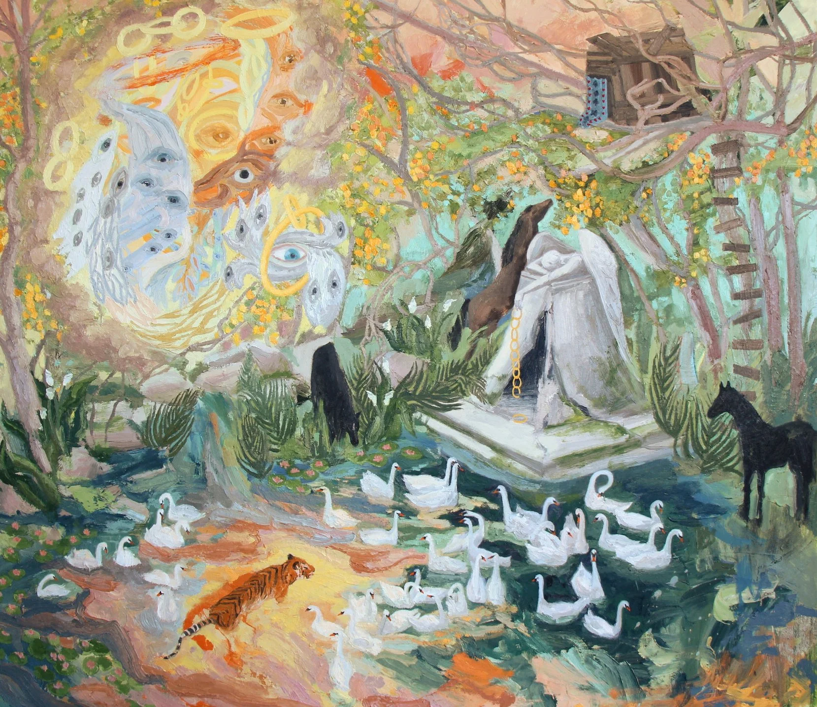  © Soul Tie, 52×60 inches, oil on canvas 