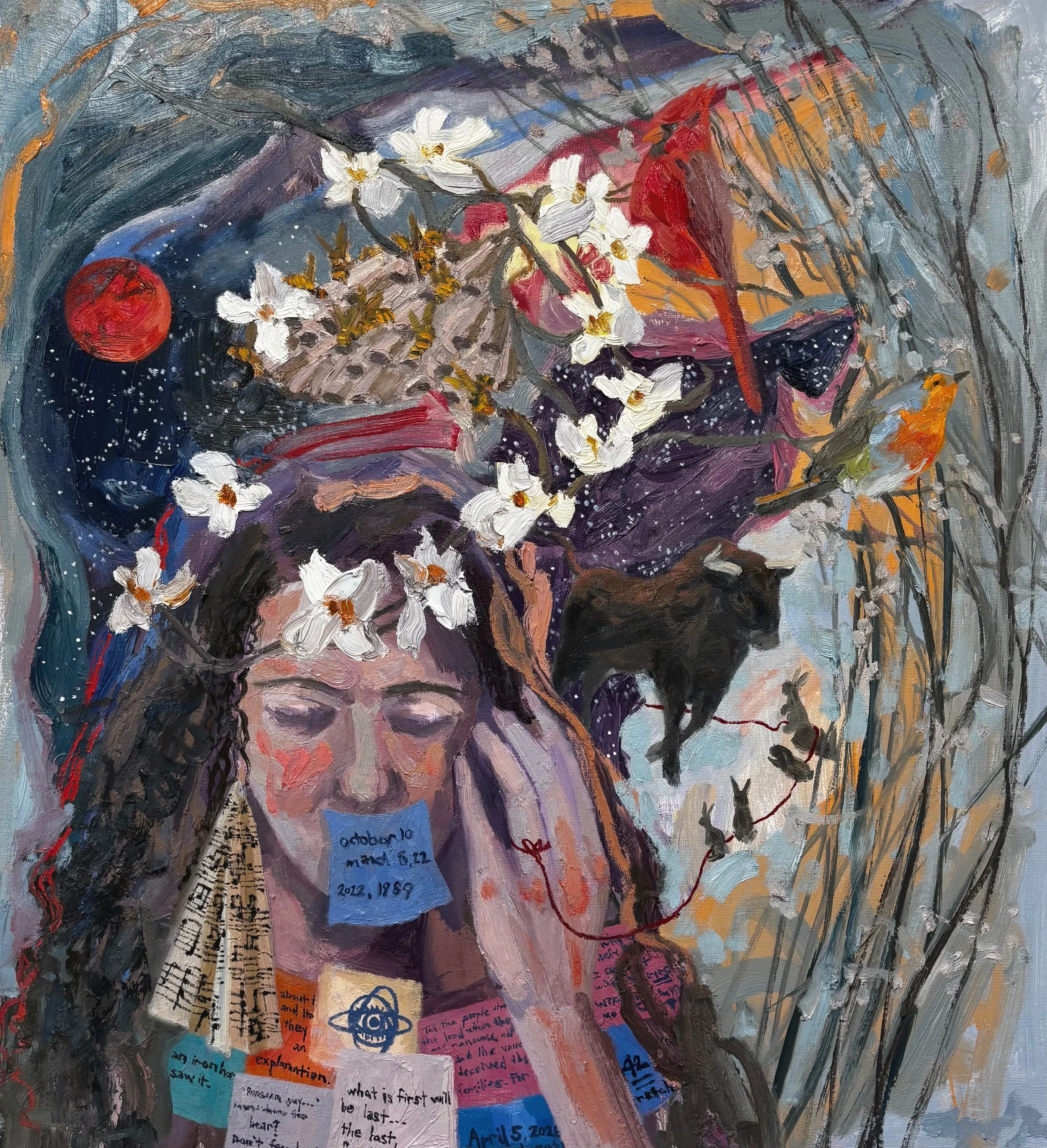  © Bandwidth, 26×30 inches, oil on canvas. 2026 