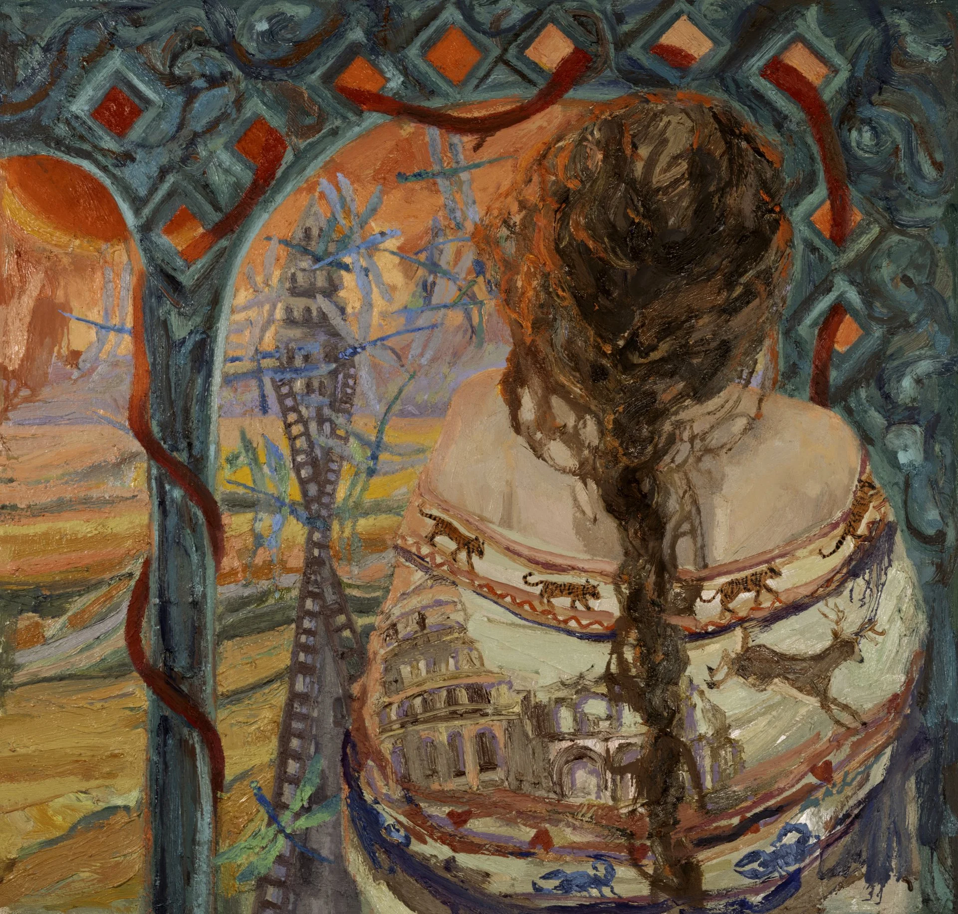  © Babel’s Charge, 28×30 inches, oil on canvas. 2026 
