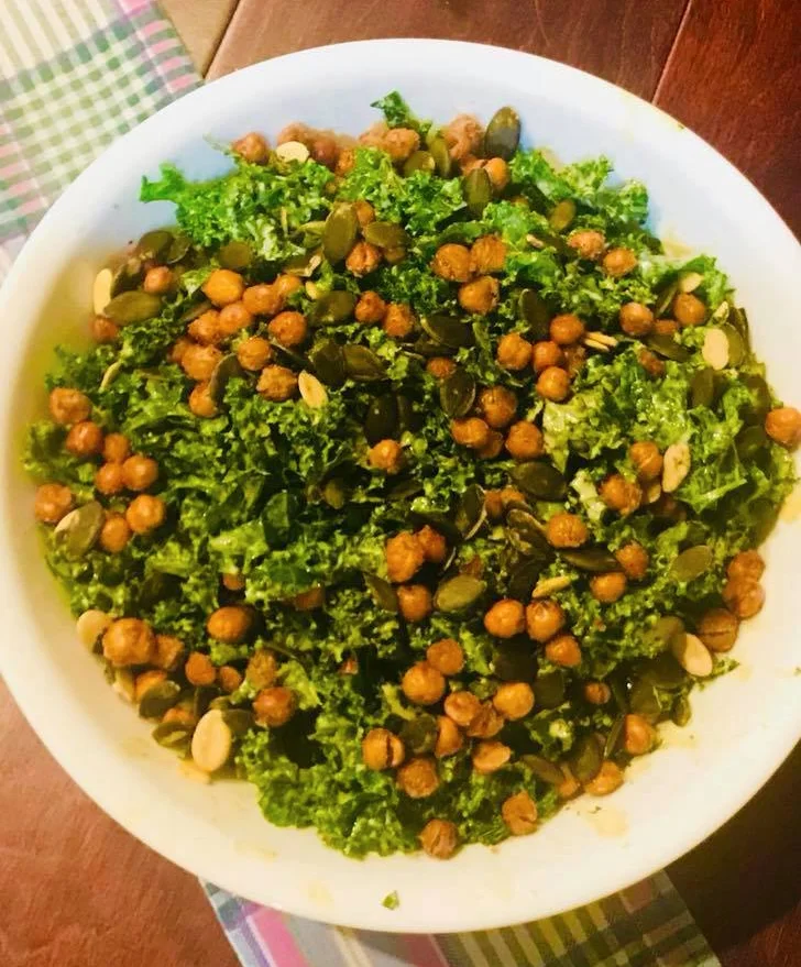 Kale salad with crispy chickpeas .jpg