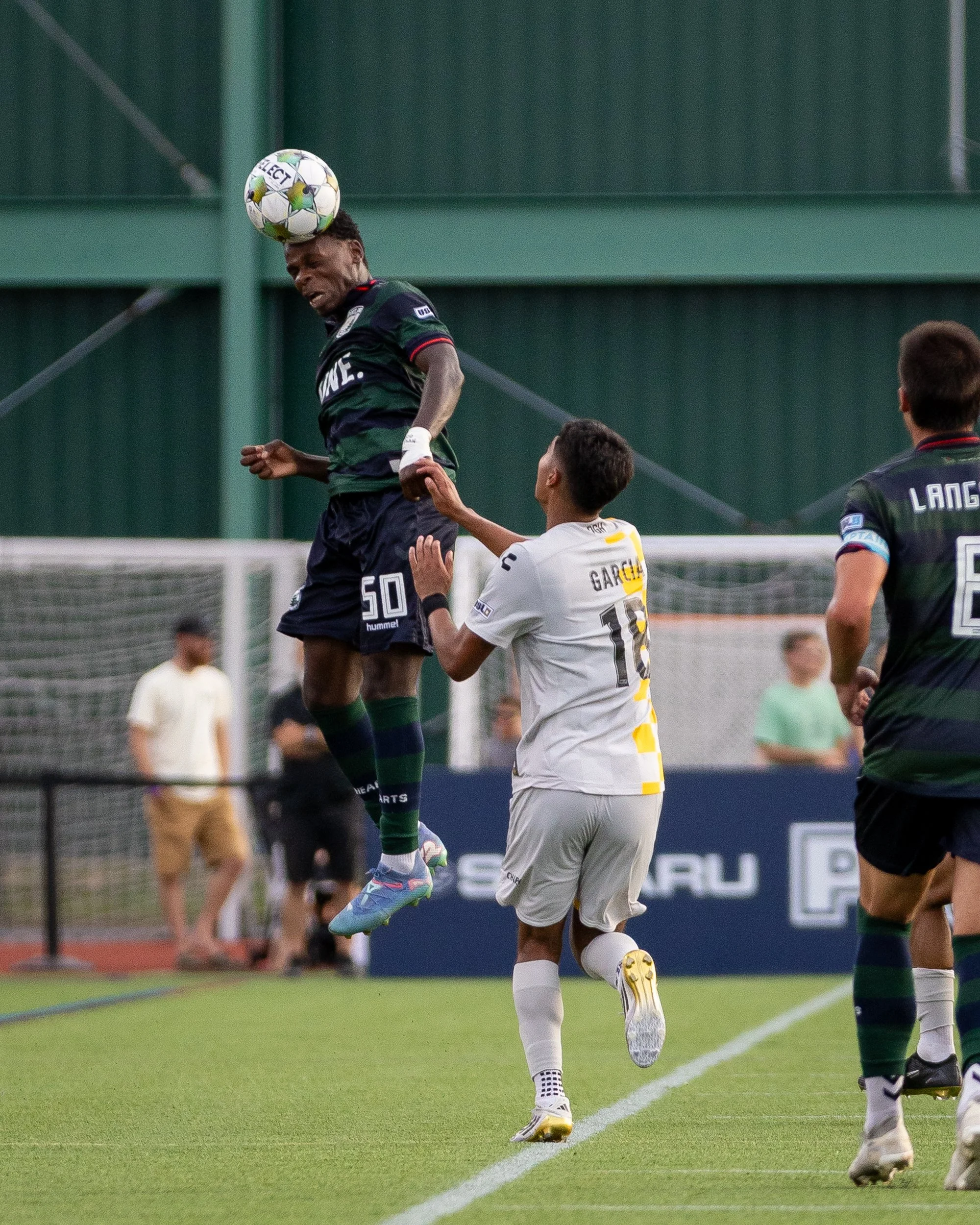 Mo Mohamed. Hearts of Pine vs. Pittsburgh. July 2025.