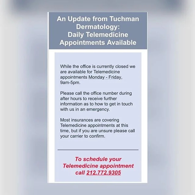 Oh yeah... and this too! If you have any pressing skin issues or just want to discuss what you can do to take care of your skin until life returns to normal ...call to make a telemedicine appointment! I hope to &ldquo;see &ldquo;you all soon! #cheesy