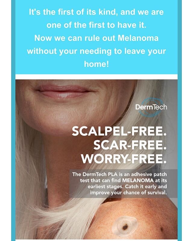 Derm Tech&lsquo;s newest contribution to the dermatology world detects changes consistent with melanoma in its earliest stages that can often not be seen clinically or even with a biopsy! The process is so simple that during these challenging times w