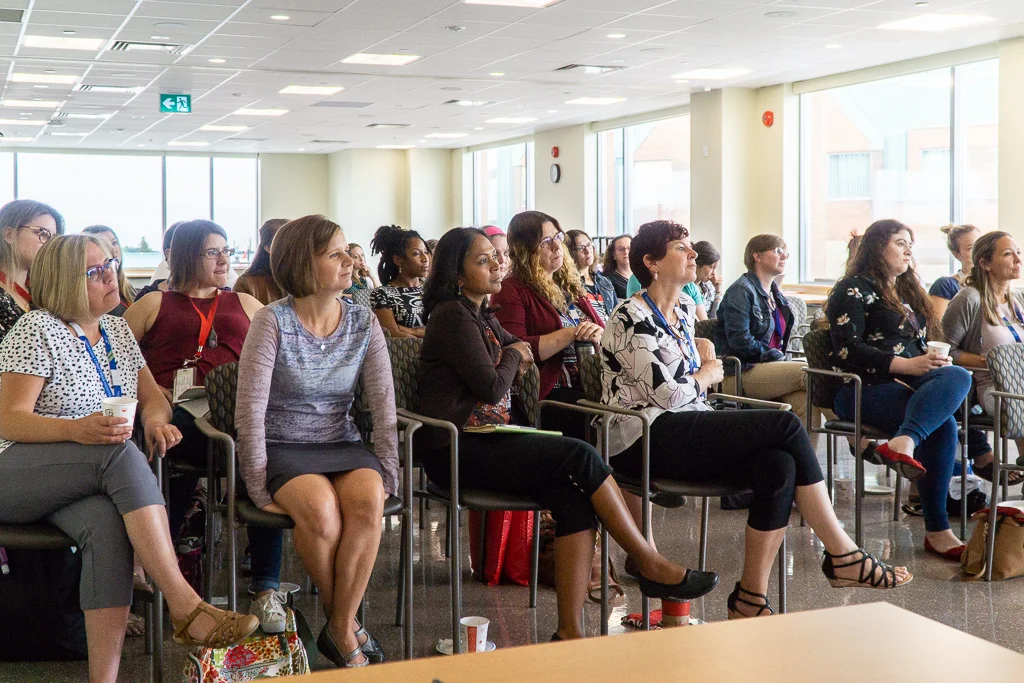 Markham Stouffville Hospital health professionals were captivated by the Guatemalan duo's presentation.