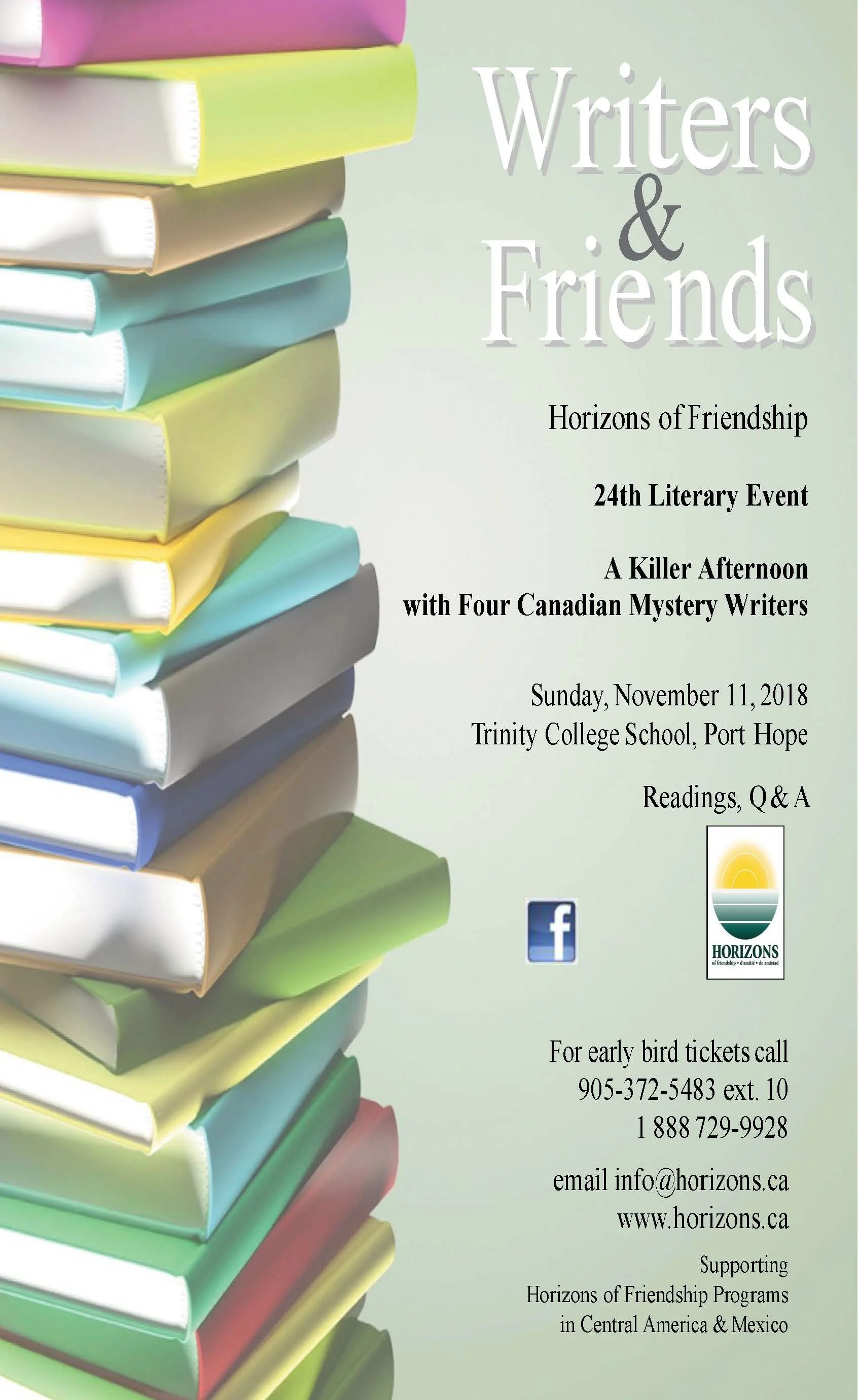 Writers &amp; Friends Literary Afternoon in Cobourg