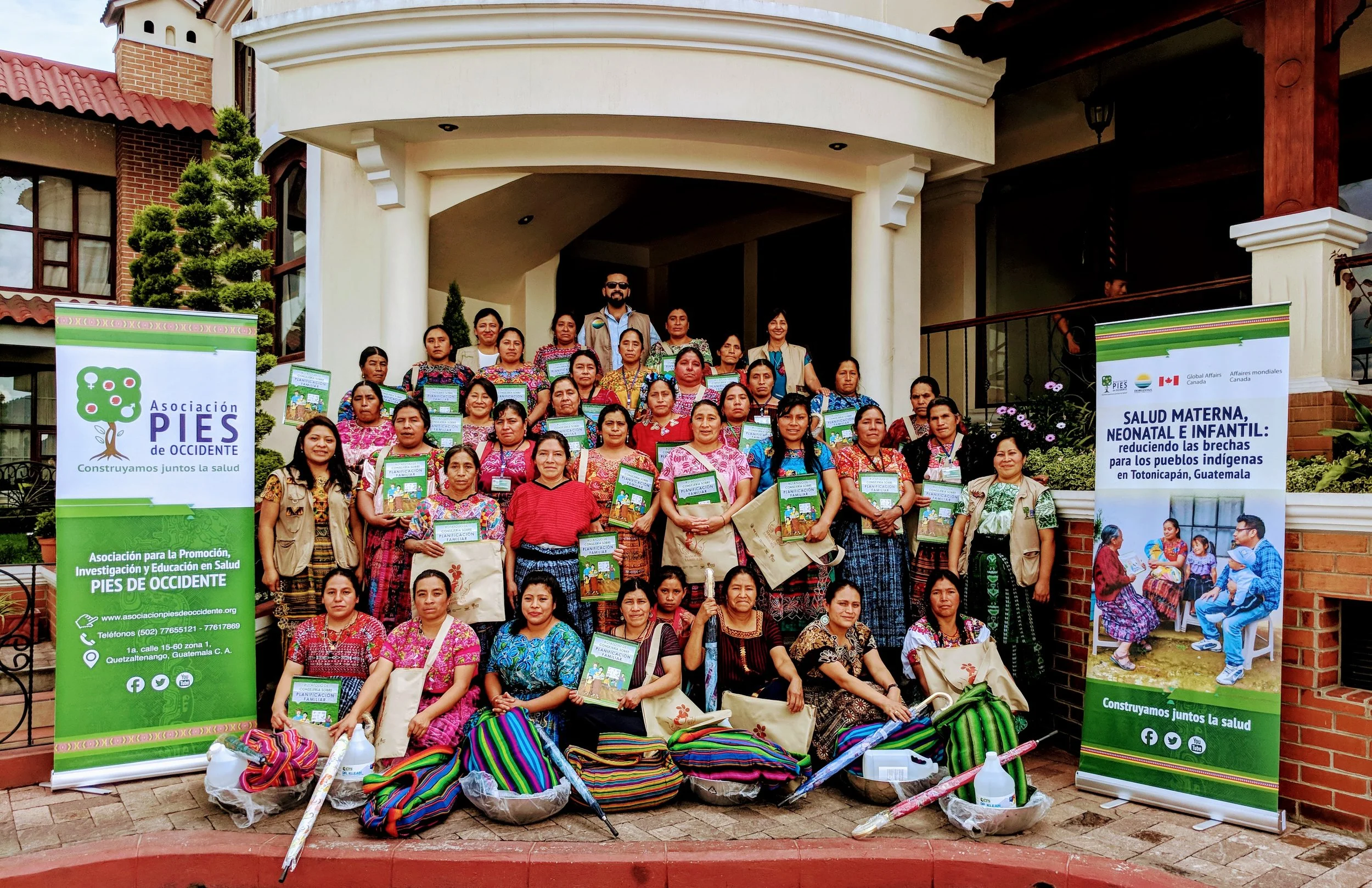Estela receives her new birthing equipment after completing her Lead Trainer workshops.