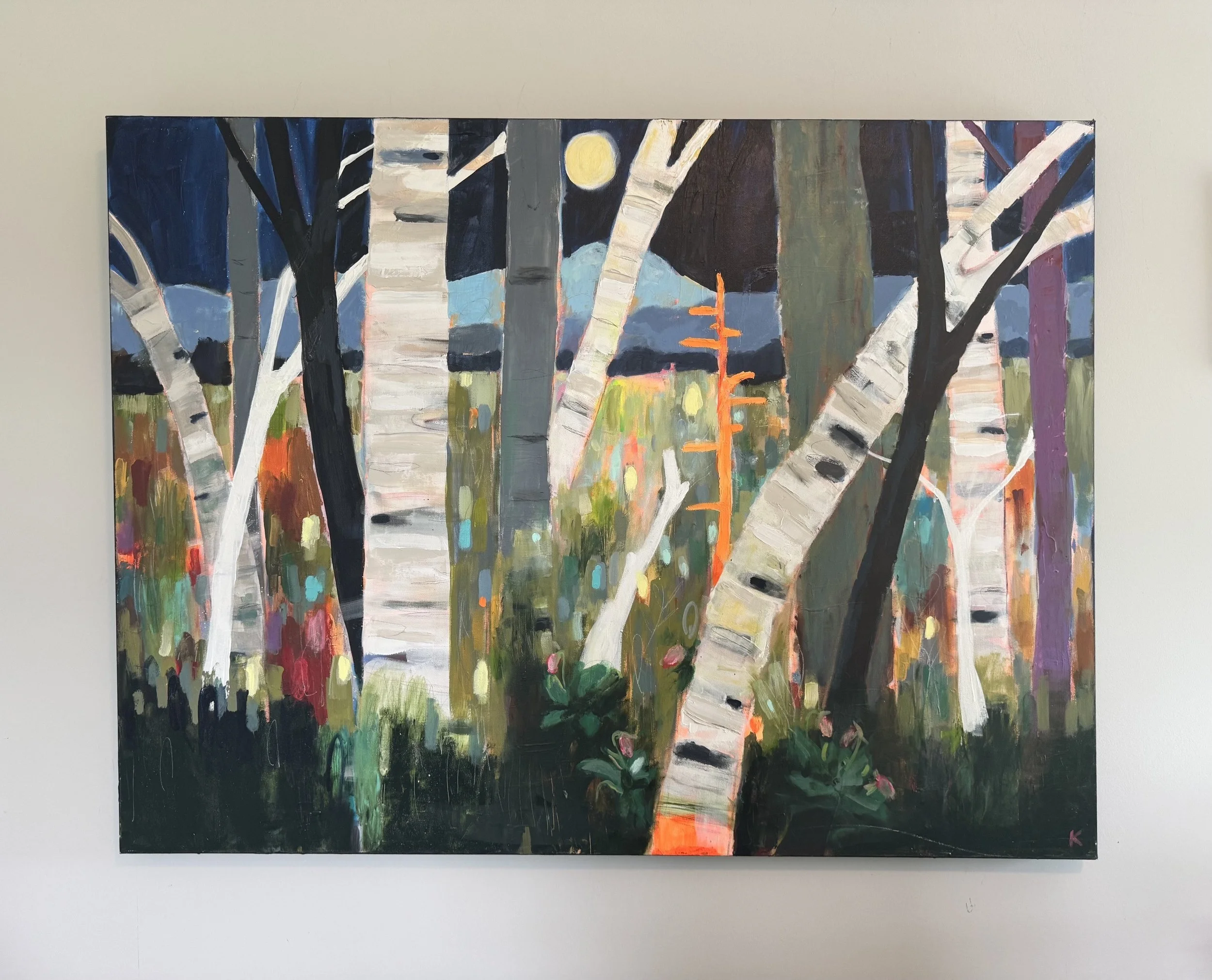 Birches and Lady Slippers wall.jpg