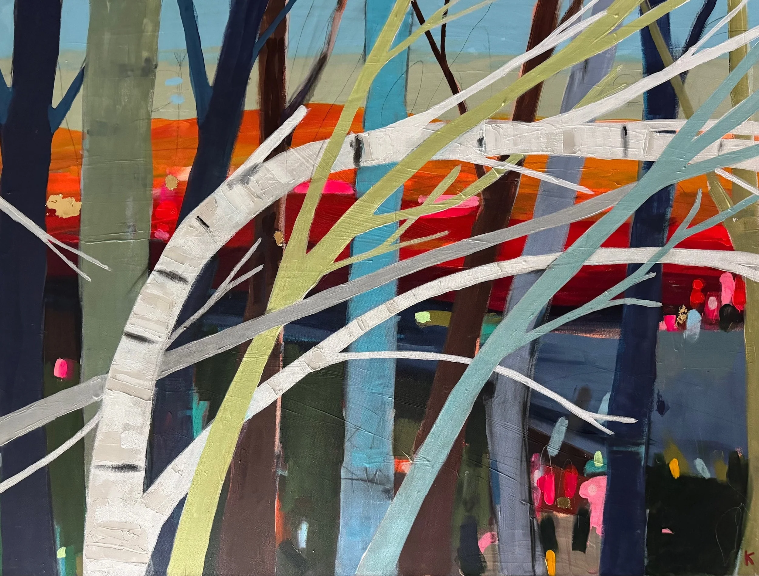 Birch Trees Bending from Winter 48x36.jpg