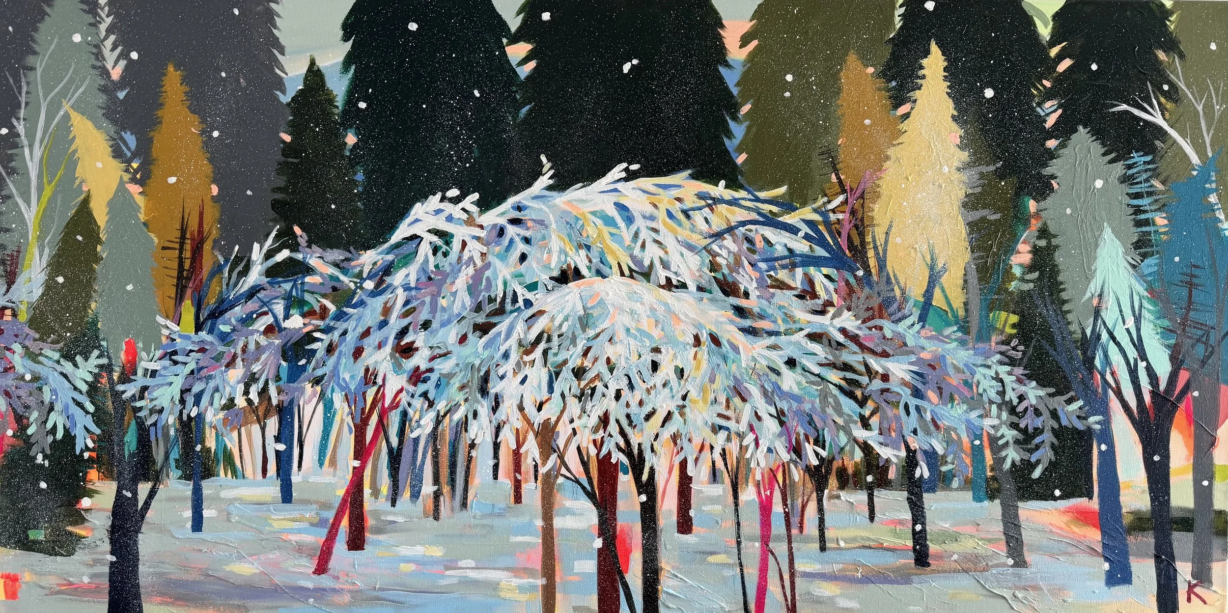 Afternoon Following Snow Trails 48x24.jpg