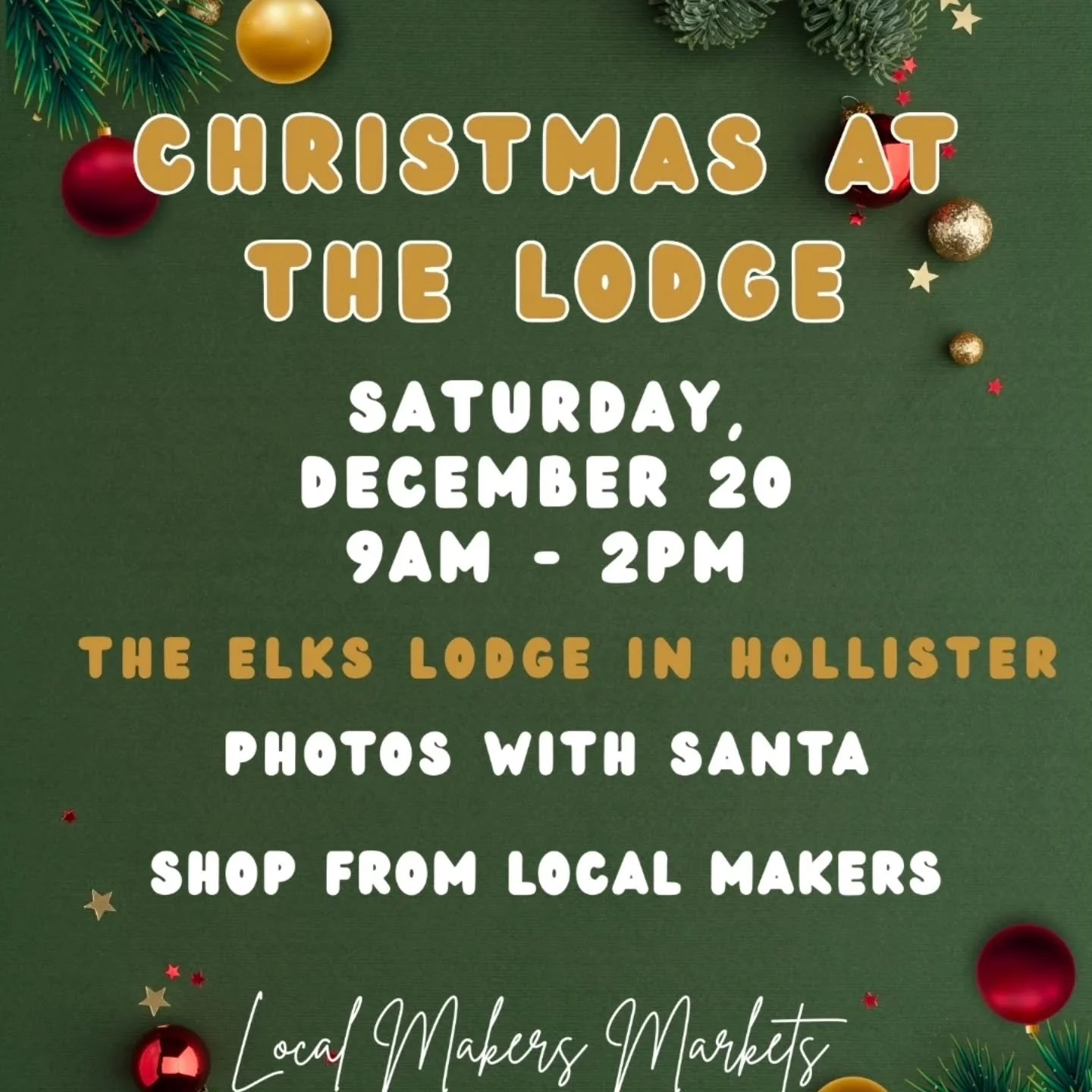 Come say hello to us and get your last minute shopping done at our last holiday market of the year!