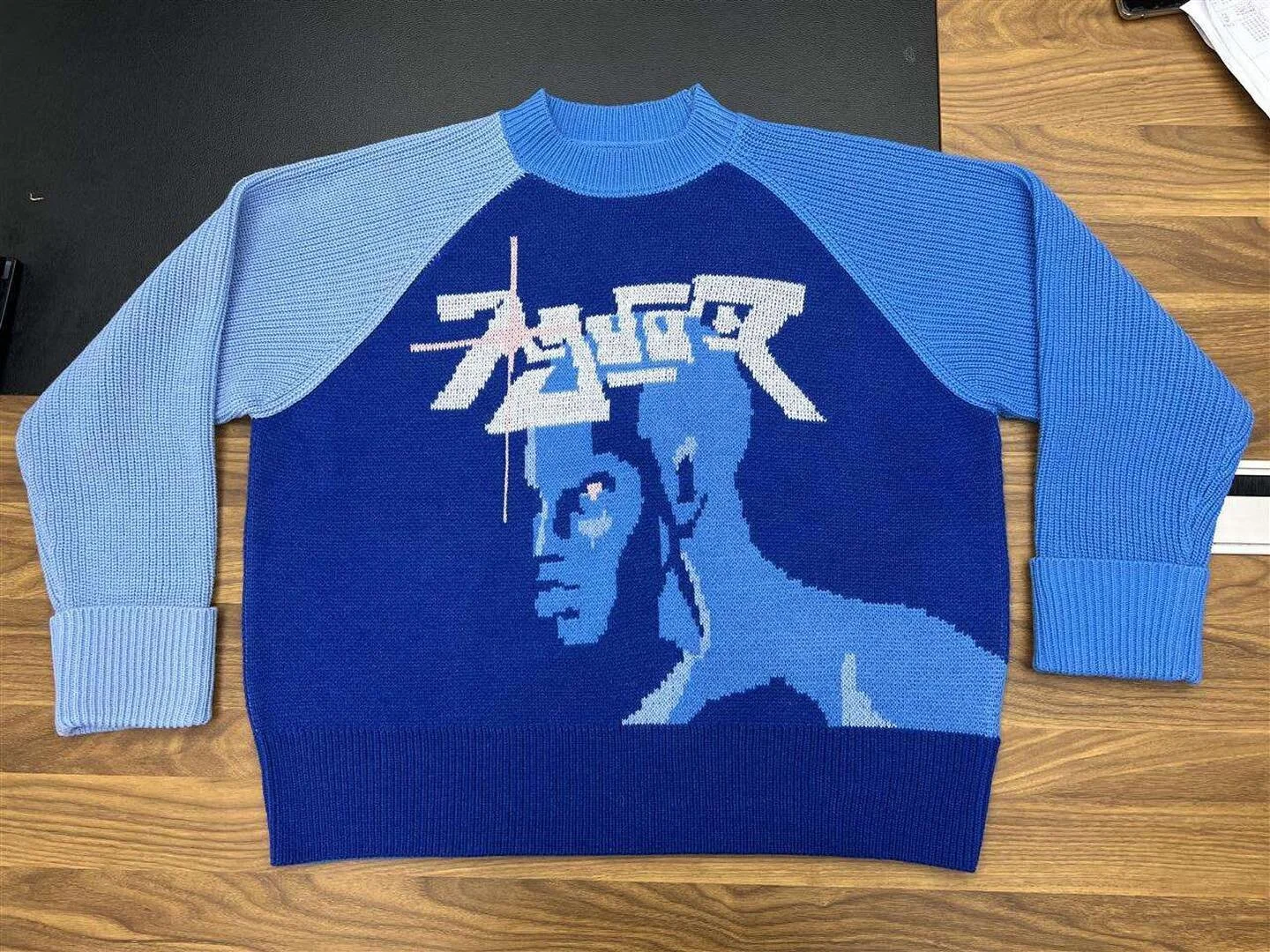 Update! Knits are in the middle of production but should be finished soon. Here is the first look at the actual Pluto blue colorway. If you missed out on the pre-order there will be very limited additional knits available to purchase when the stock a