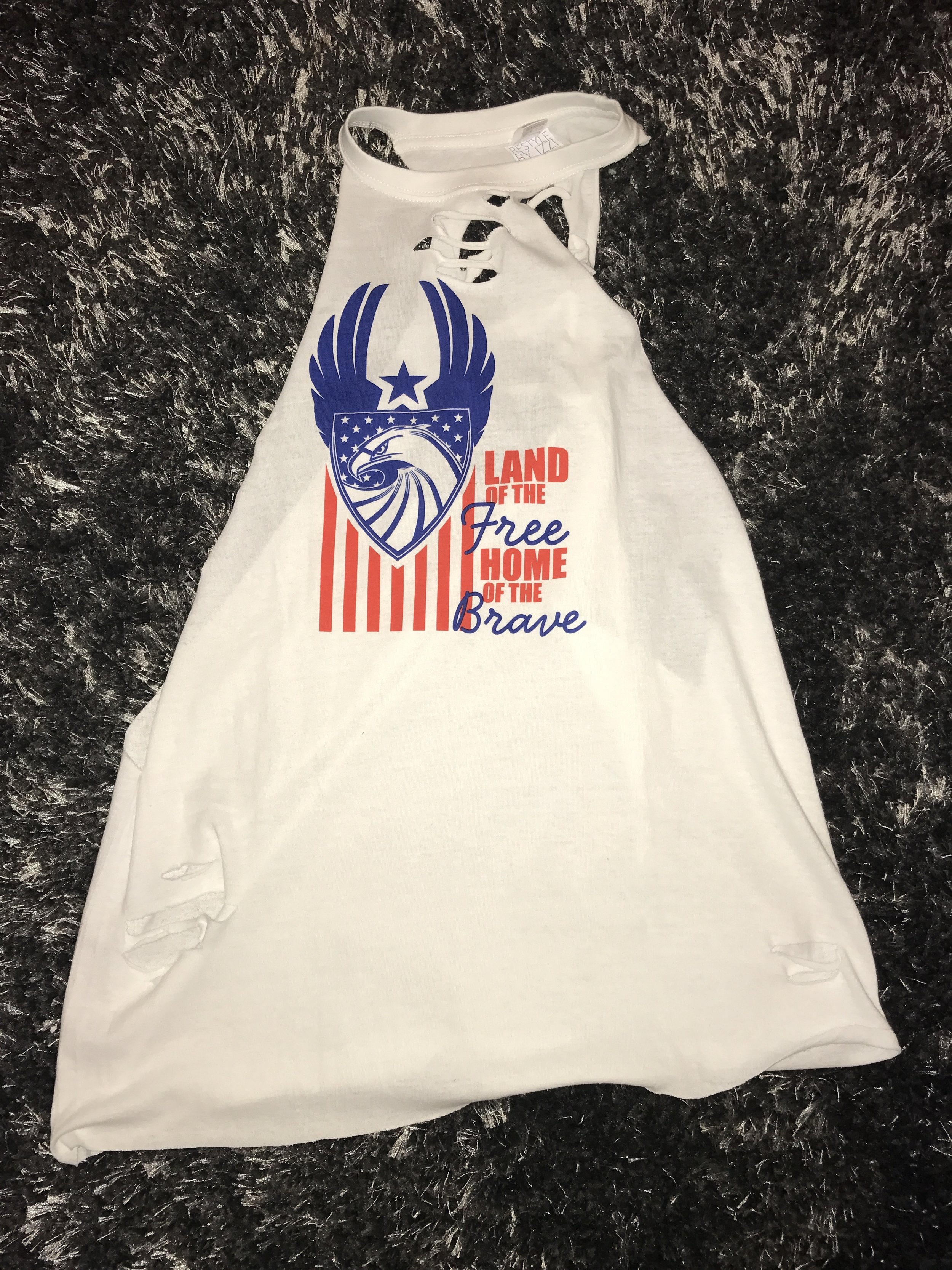 USA Halter Oversized Tee Dress
