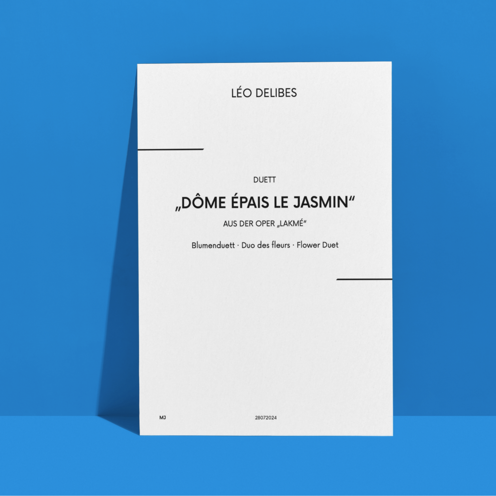 Léo Delibes: LAKMÉ „Dôme épais“ (Duo des fleurs, Flower Duet) Orchestra Parts (16 PDFs)