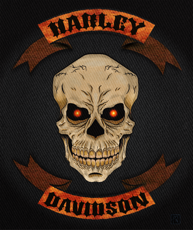 HD Skull badge