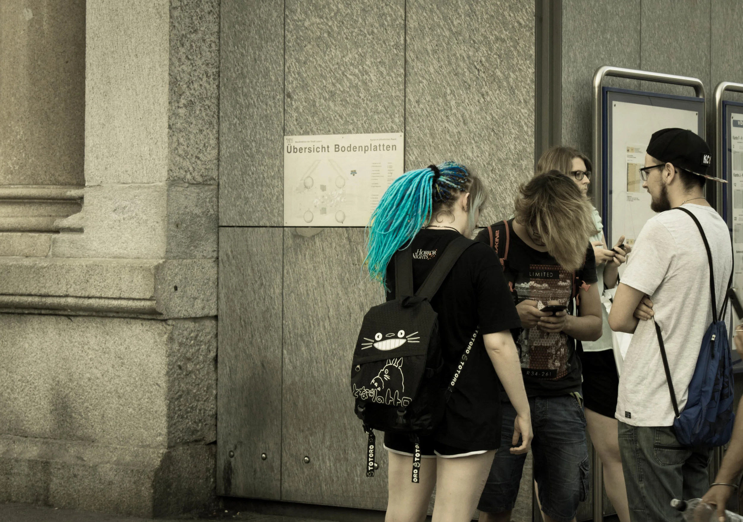 blue hair