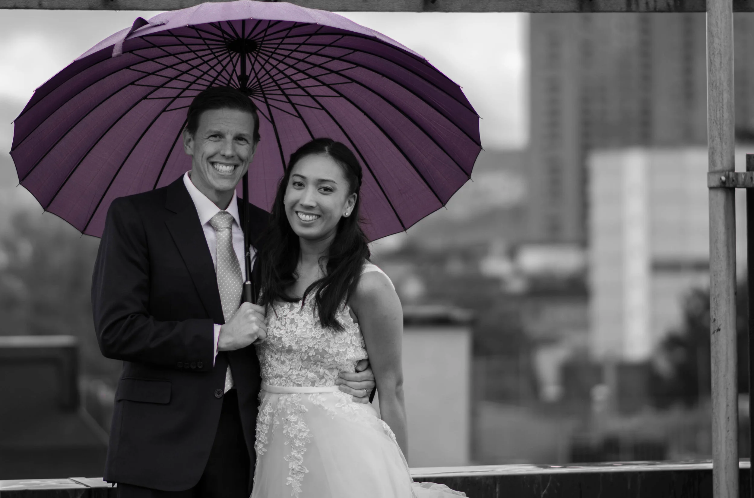 Purple umbrella