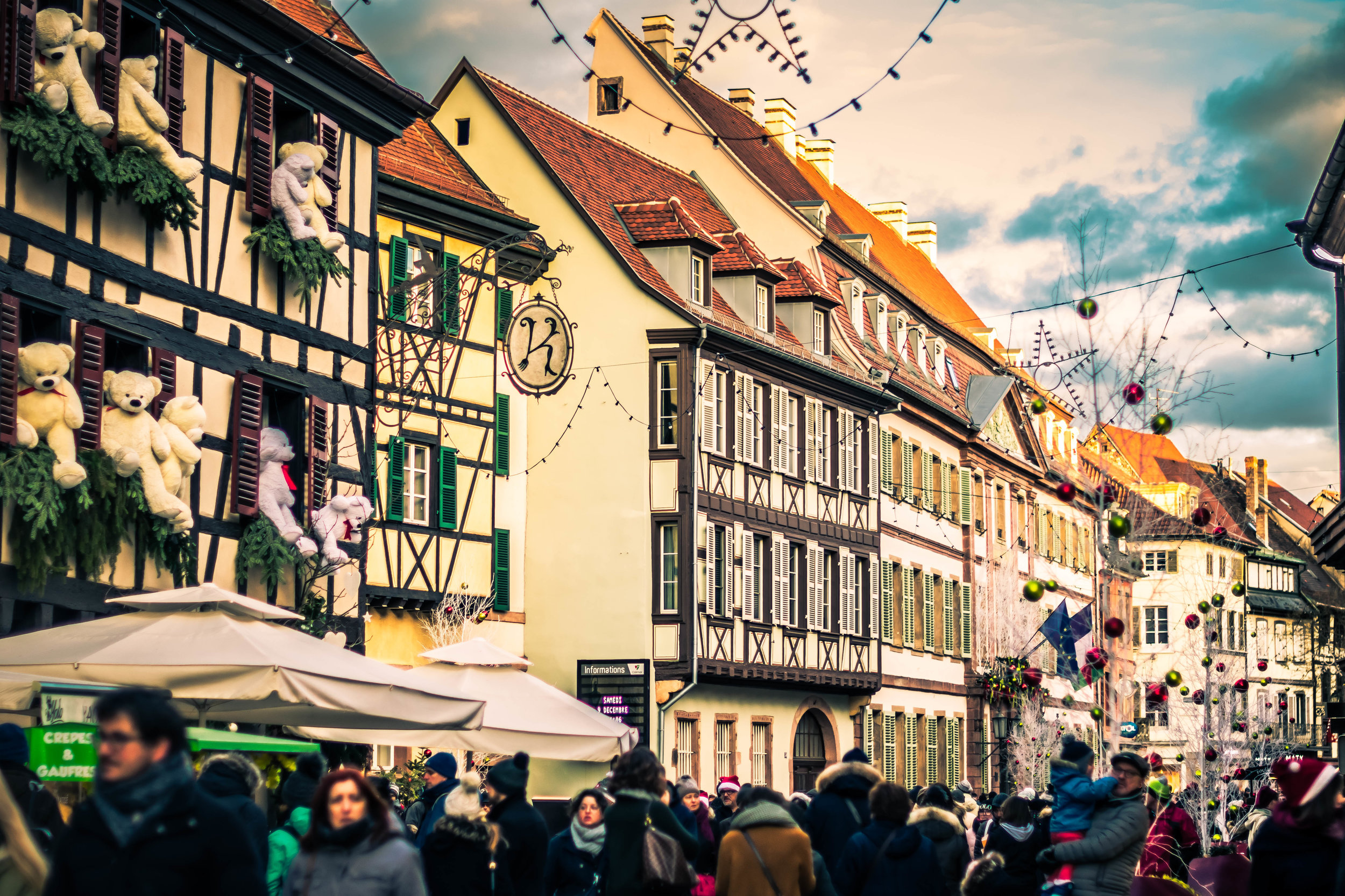 Bustling streets