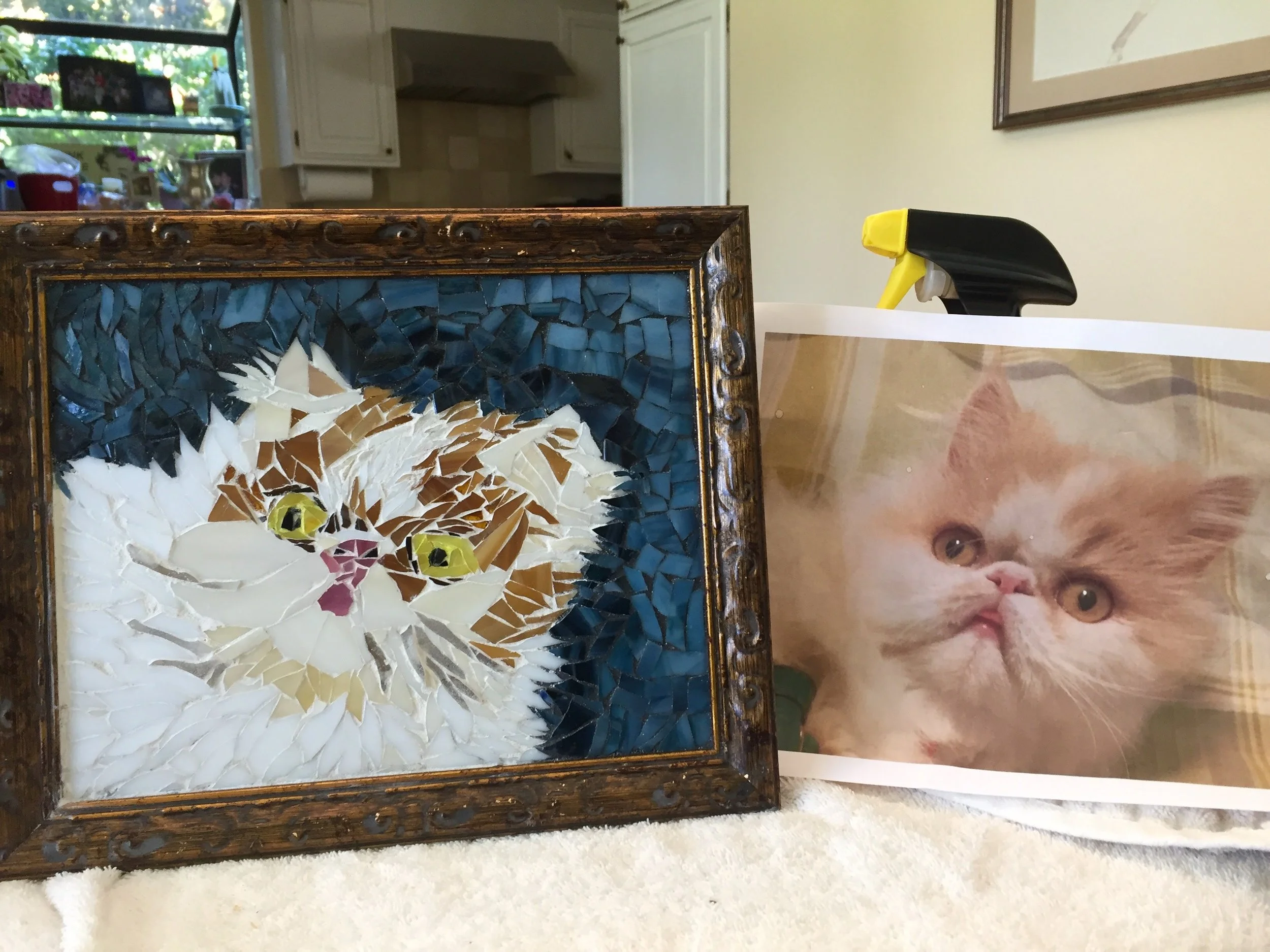  This cat was very complicated with her fur. She has "Owl" like eyes. She was definitely the most complex piece I have done.&nbsp; 