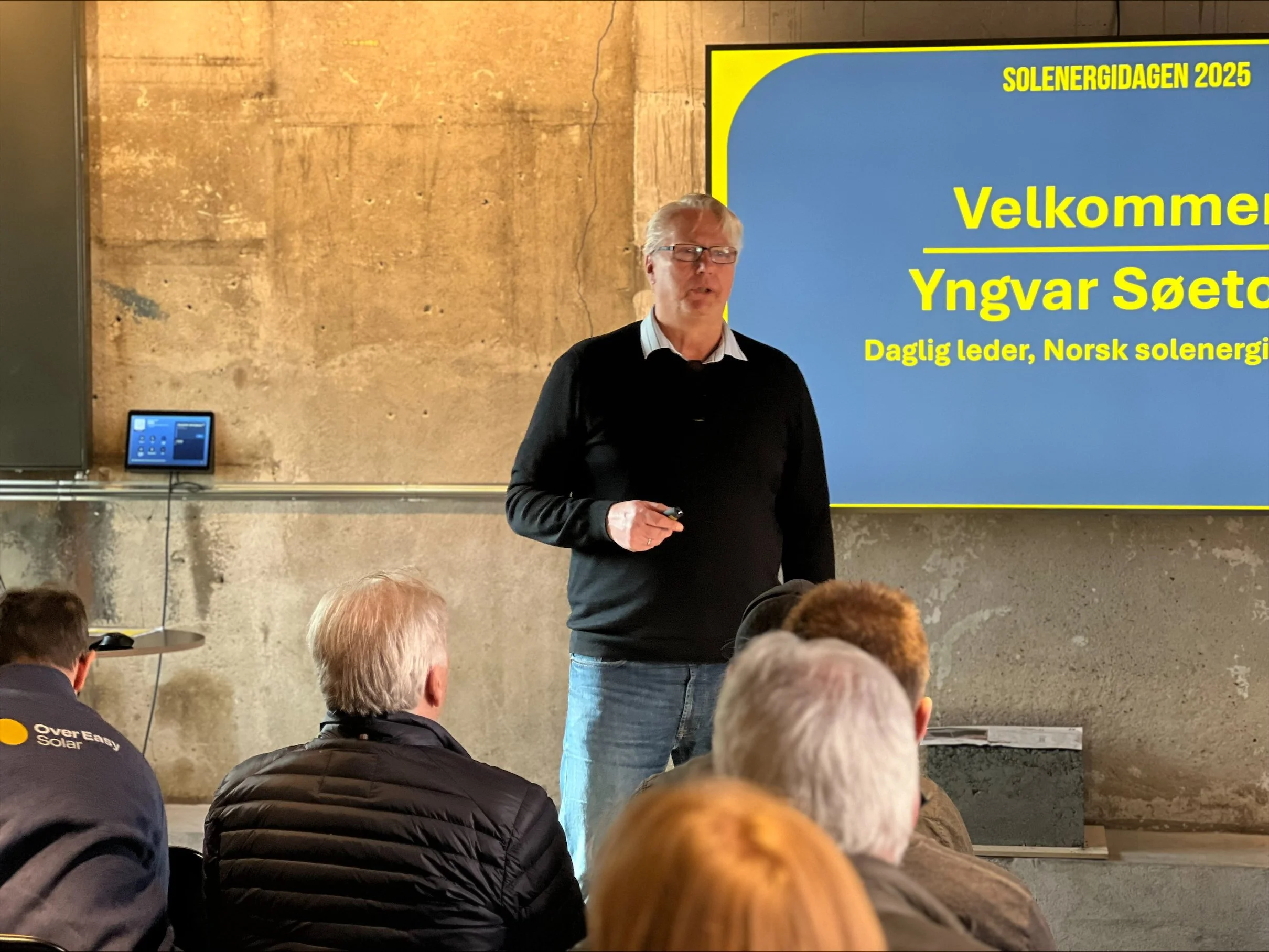 Yngvar Søetorp, daglig leder i Norsk Solenergiforening åpner Solenergidagen 2026