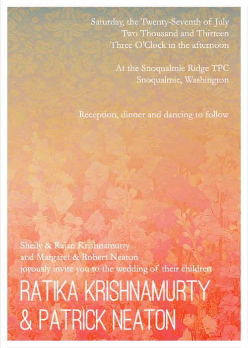 Wedding invite design