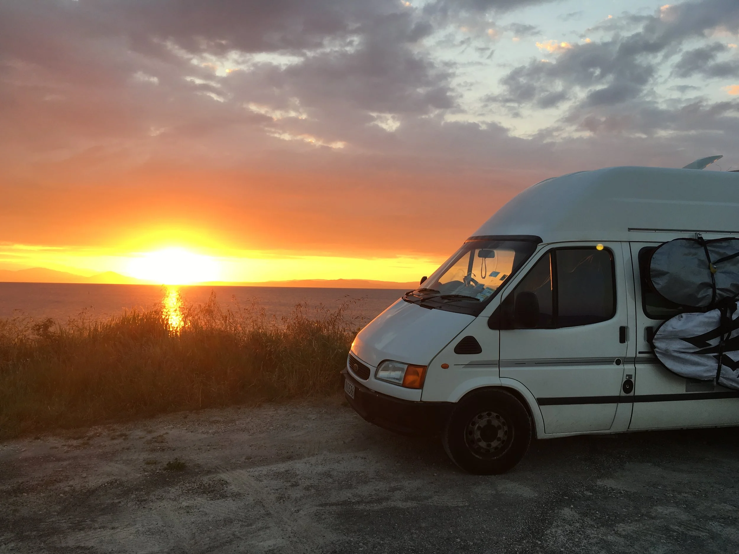 Awesome spot to watch the sunset over lake taupo