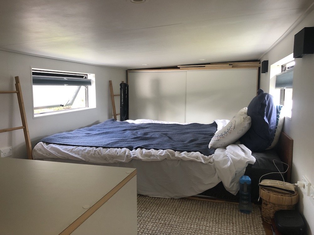 The spacious sleeping loft