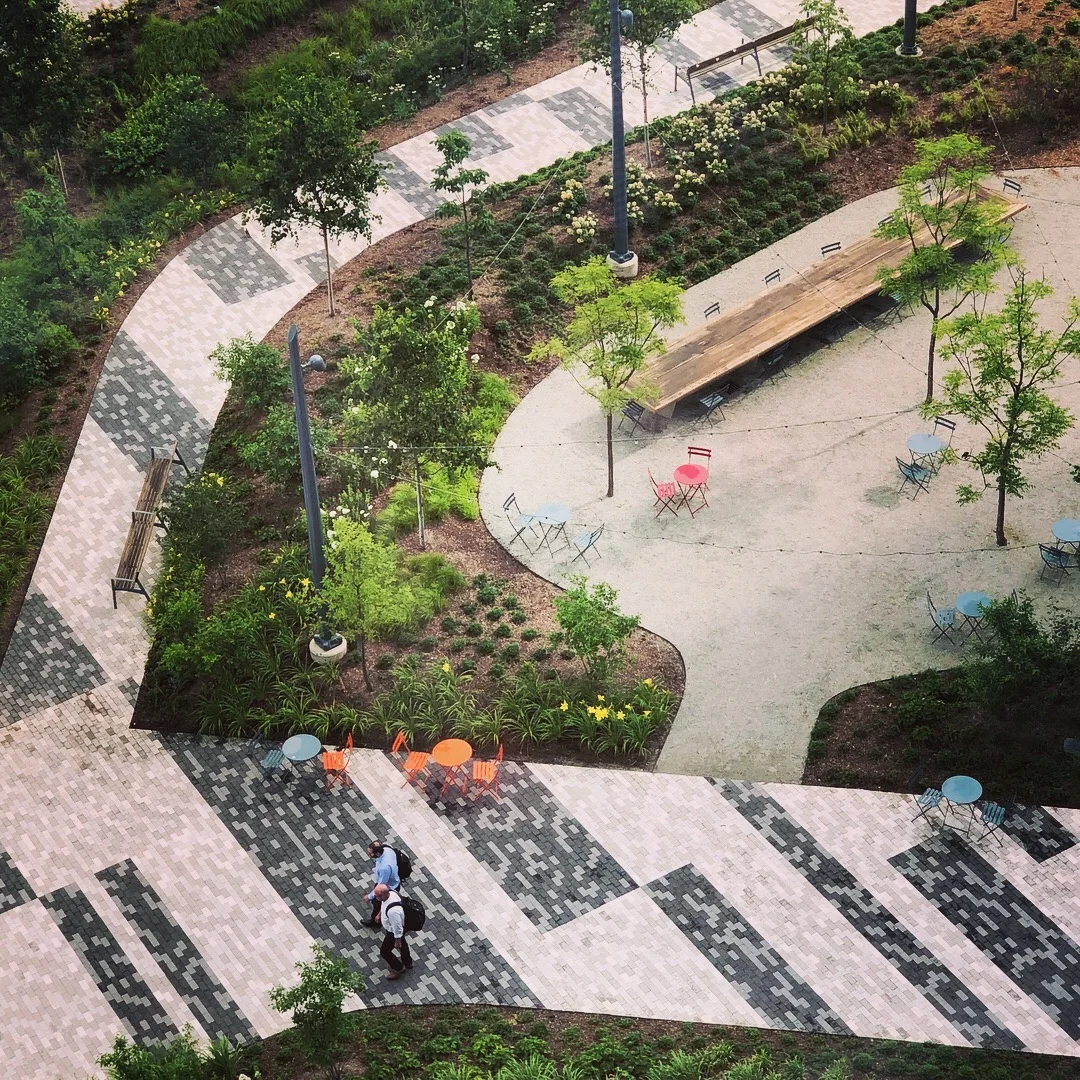  The semi-public harvest table from Land Collective in the Cummins park - in collaboration with DBP and my role as Director of Architecture at Cummins 