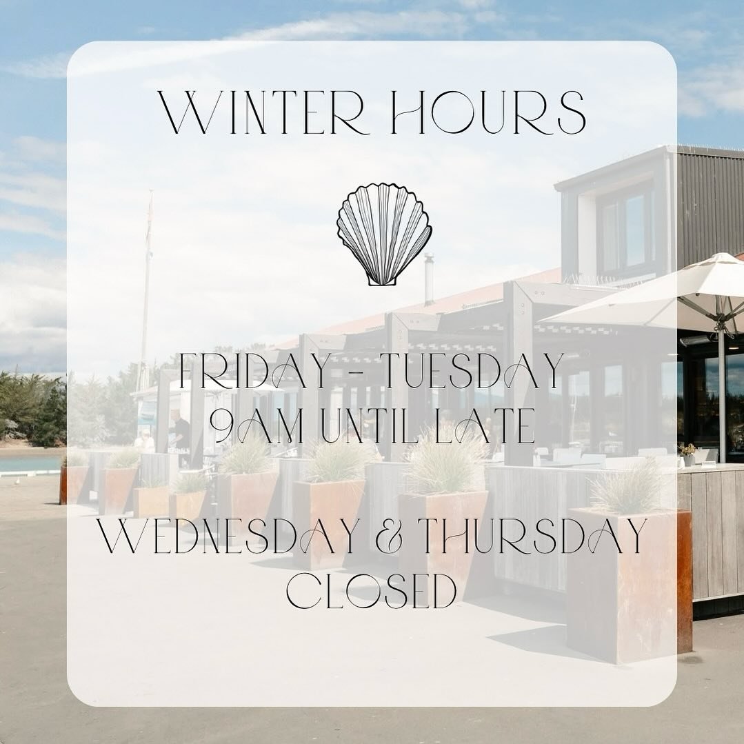 After a whirlwind of a summer, we are transitioning to our cozy winter season hours! 

Join us Friday to Tuesday 9am - late, and enjoy some winter warmth by the fire or on the deck. 

We will be closed on Wednesdays and Thursdays. Our neighbours at T