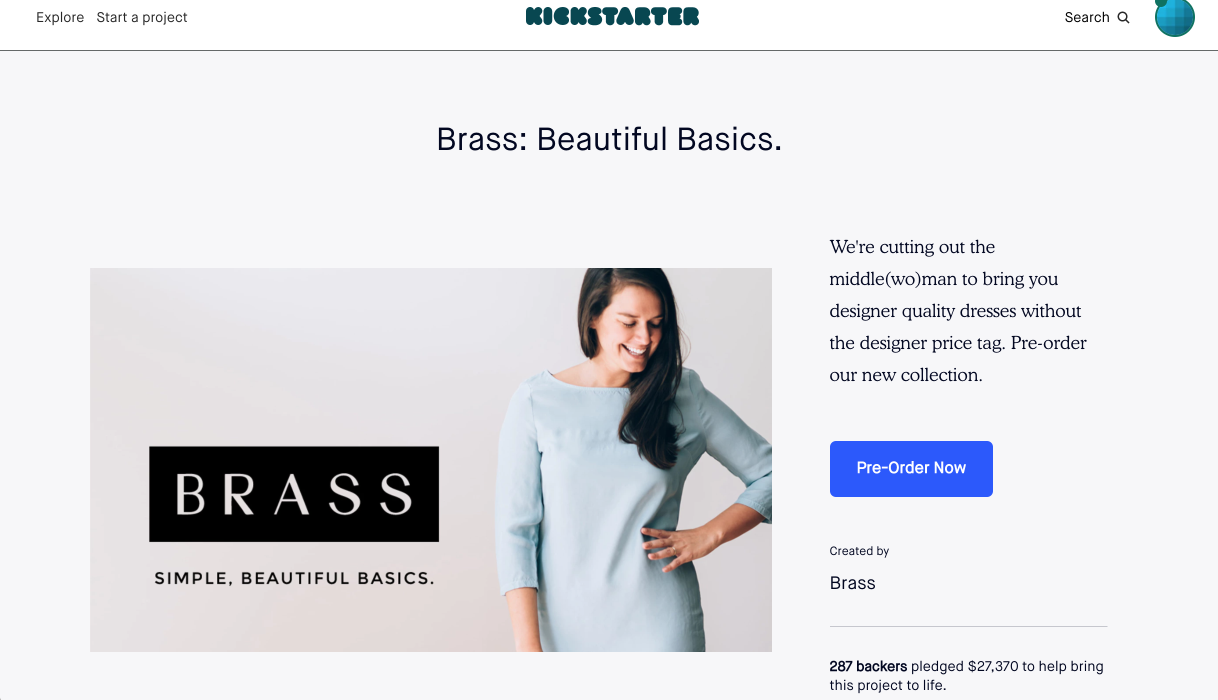 Brass Clothing Kickstarter Campaign