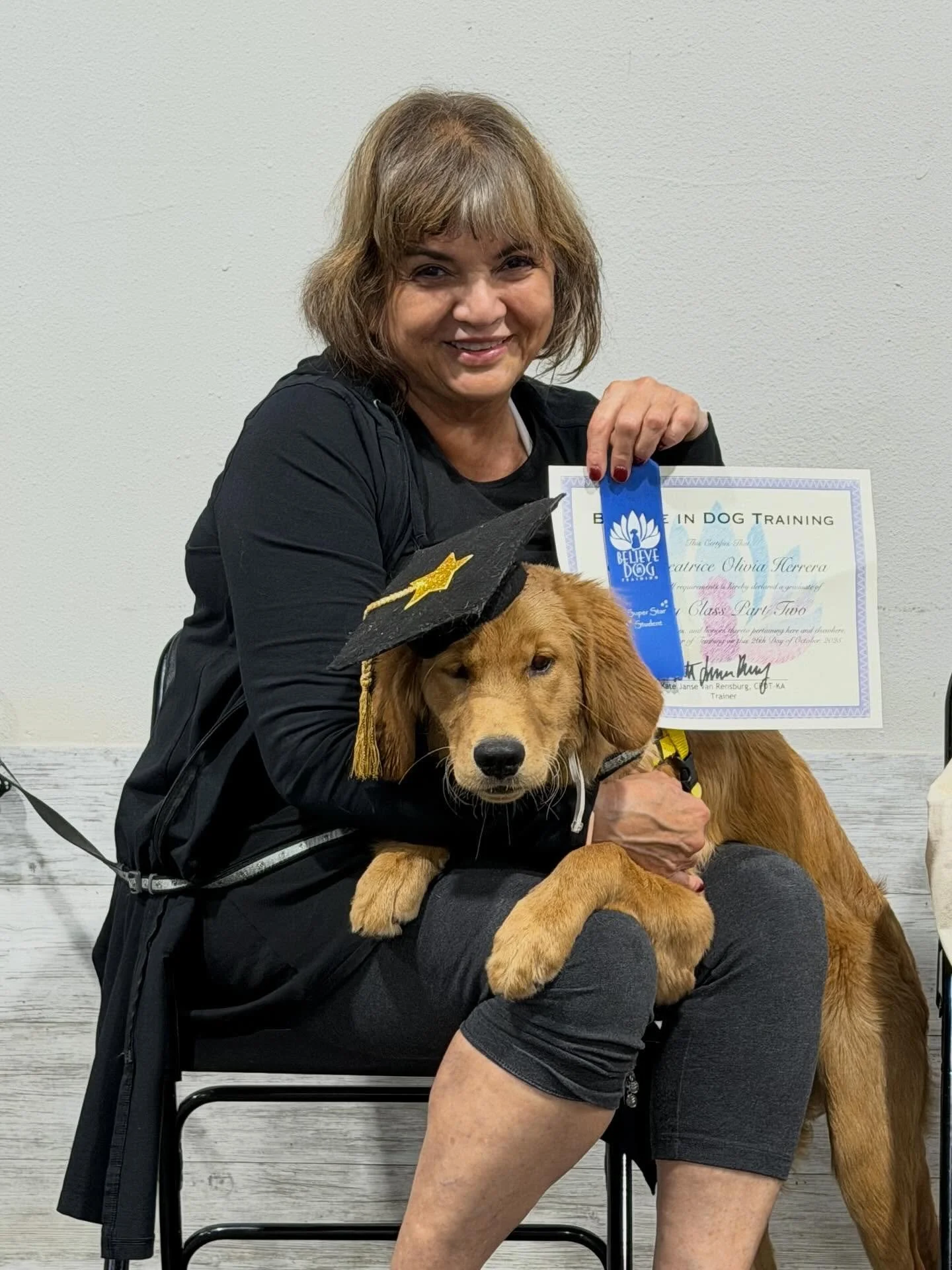 Congratulations to these Super Star Puppy Class Part 2 graduates! These teenagers and their parents worked their tails off the last six weeks! Mutual respect, effective communication, and calm persistence are the keys to success and getting through t