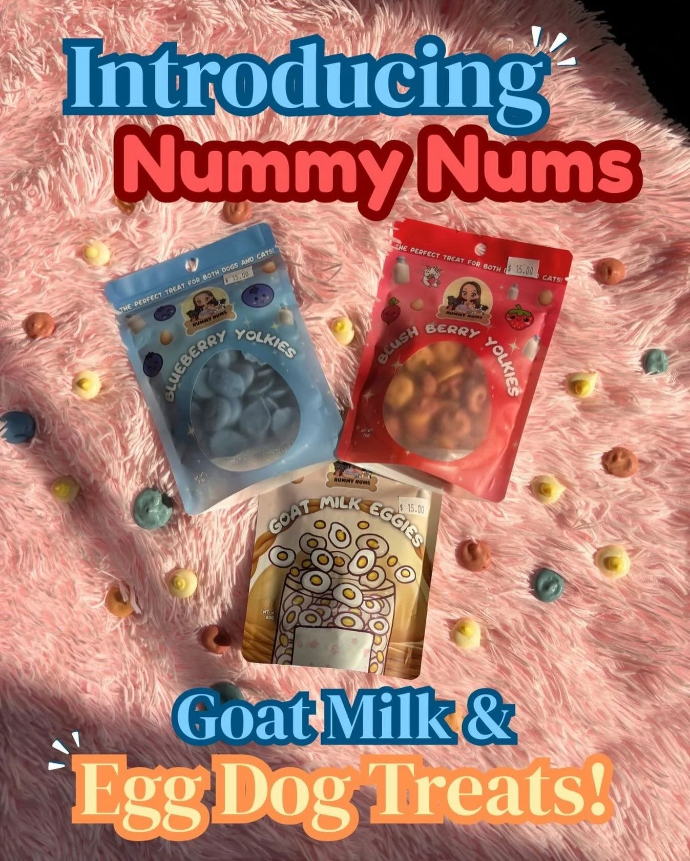 NEW PRODUCT ALERT‼️
-
@nummynumskapolei goat milk &amp; egg dog treats have just dropped in our boutique &amp; we are obsessed! 

Goat milk is high in probiotics and minerals that support immune function, joint health, enhanced hydration, &amp; a hea