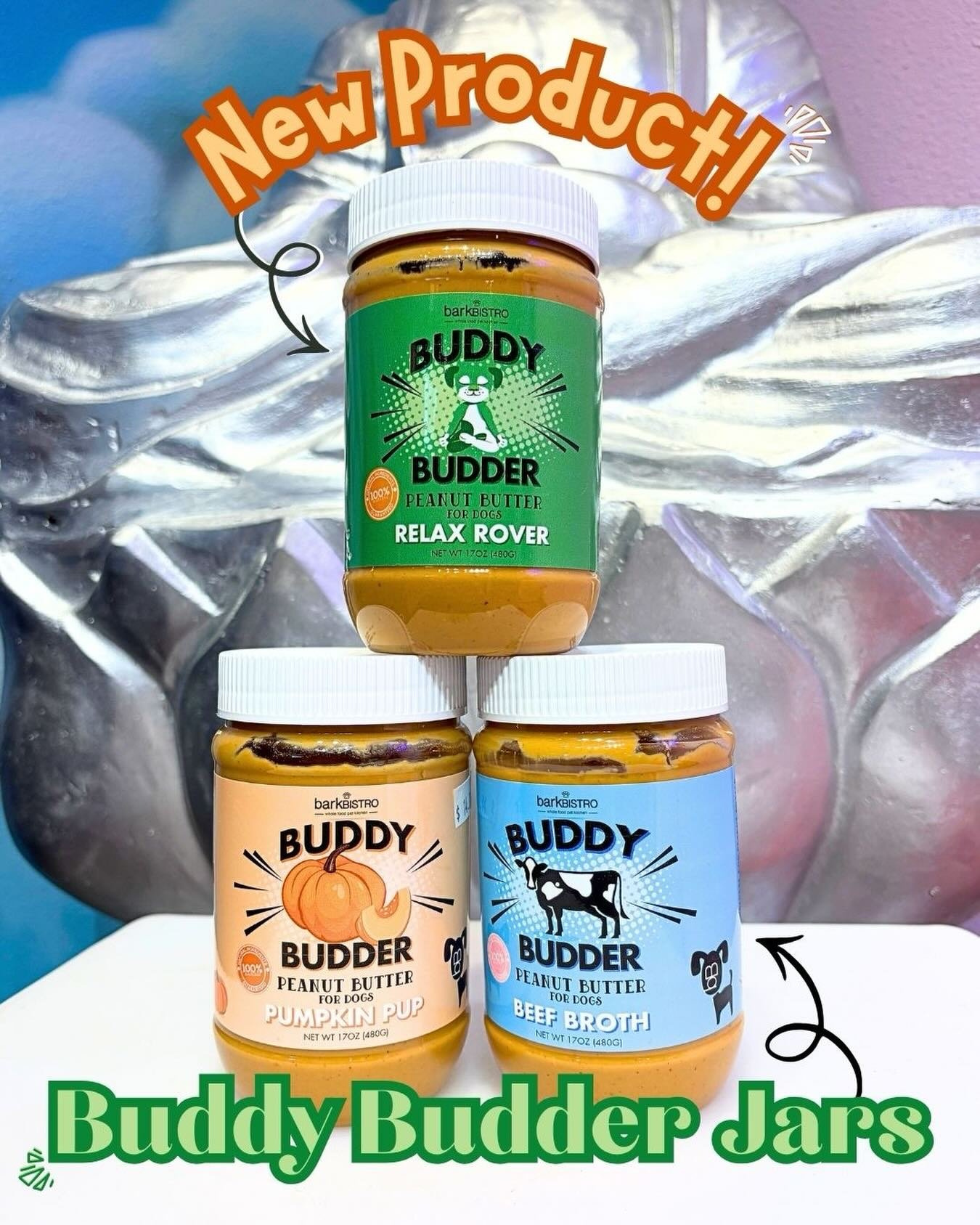 You love the Buddy Budder pouches&hellip;now meet the jars! Bigger size, same tail-wagging goodness for the pups who just can&rsquo;t get enough! Perfect for Lickimats, Toppl&rsquo;s, Slow Feeders, Licksticks, &amp; SO. MUCH. MORE!😍🐾
-
Flavors We C