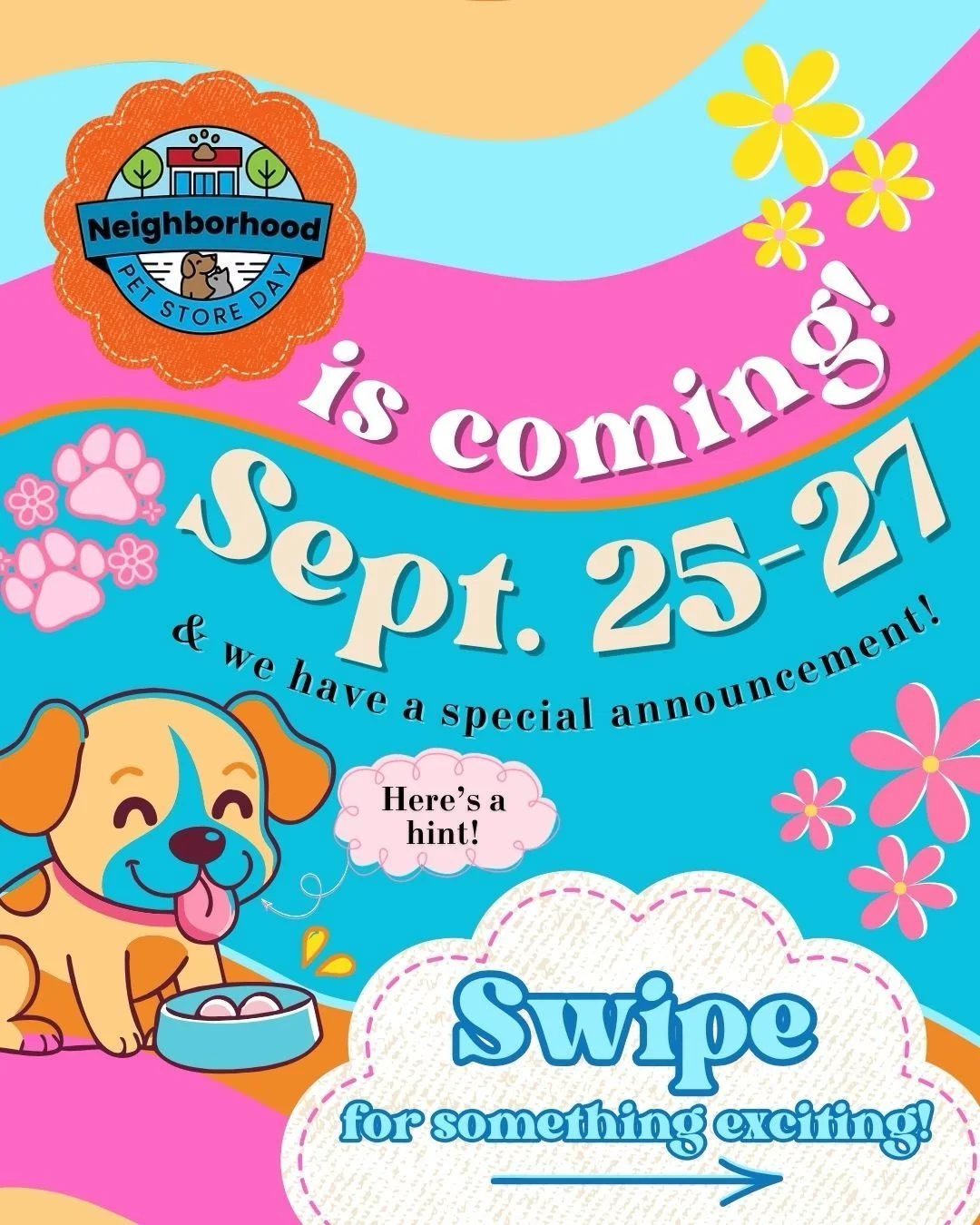 Neighborhood Pet Store Day is coming up, and we&rsquo;re making it extra special with the return of Enrichment Day!🥳

Join us September 26th from 9 AM&ndash;5 PM for:

&bull; 20% OFF ALL enrichment toys!
&bull; 1 free fill of a nutritional enrichmen
