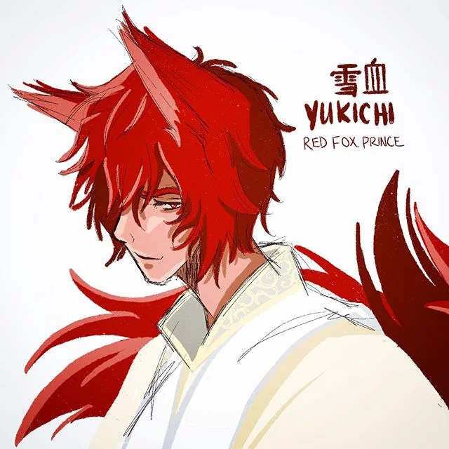 Don&rsquo;t you just love it when side, secondary characters just push their way into the spotlight?  FINE, Yukichi, you can be the male protagonist.
.
#nanowrimo2019 #nanowrimoprep #doodles #kitsune #writing
