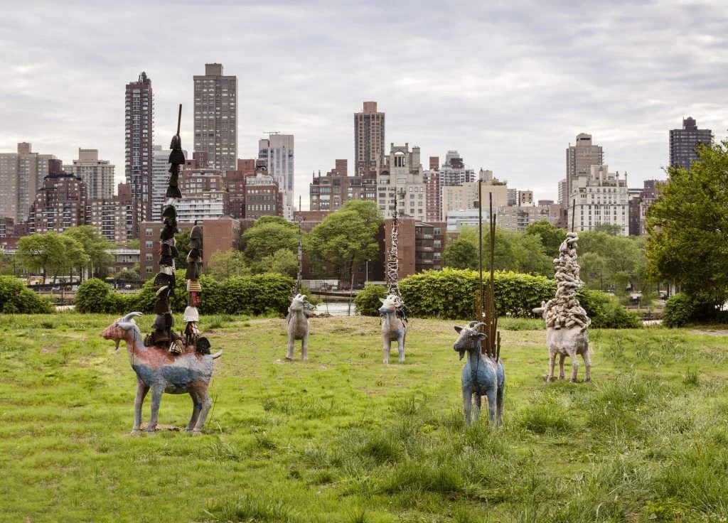 The exhibition Nari Ward: G.O.A.T., again ran until Sep. 4, photo via Socrates Sculpture Park