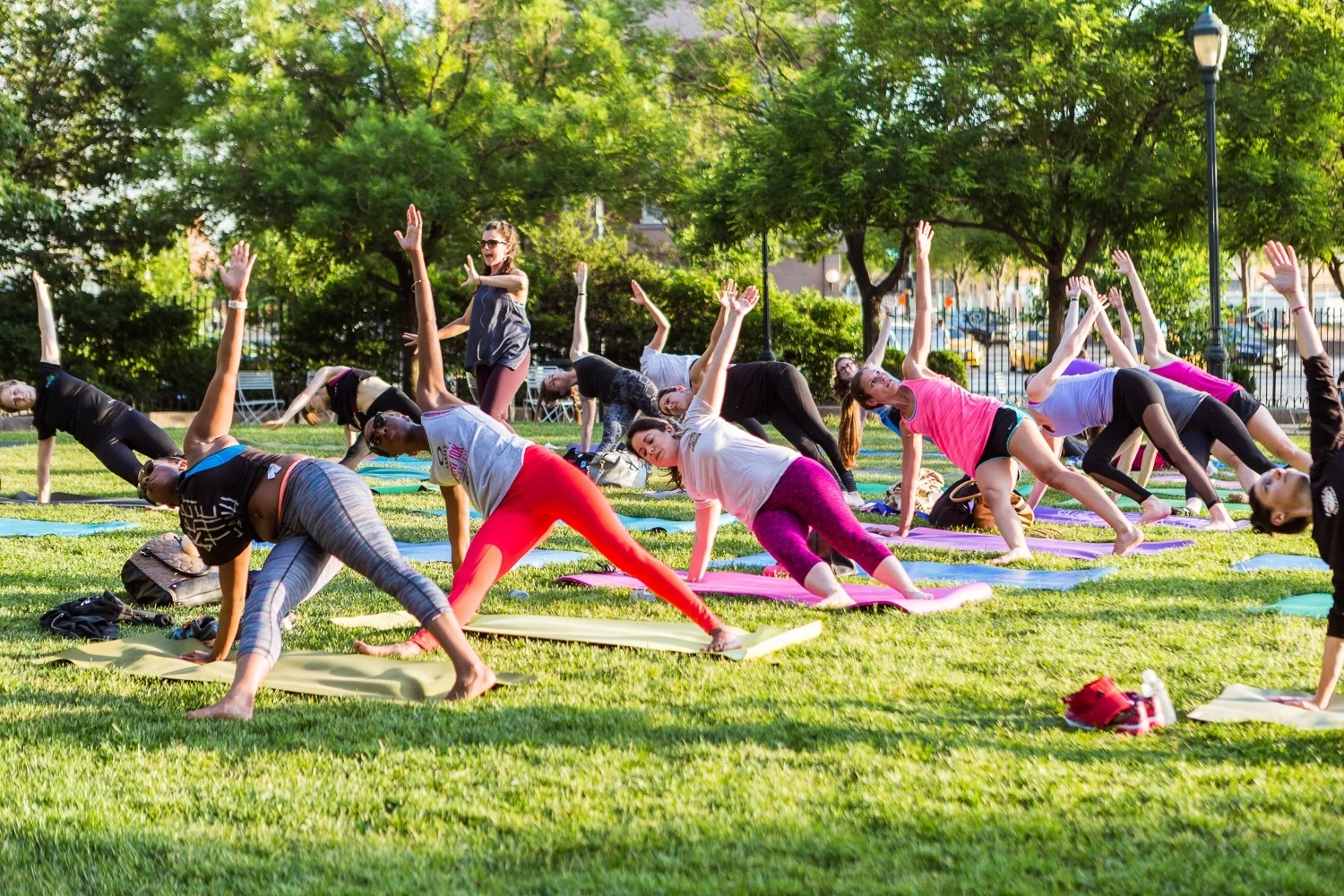 The Sweat Sessions offer free yoga, boot-camps and other classes throughout the summer, photo courtesy of Ethan Covey via the Meatpacking District’s website