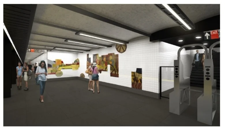 Rendering of upgraded 110th Street platform via MTA