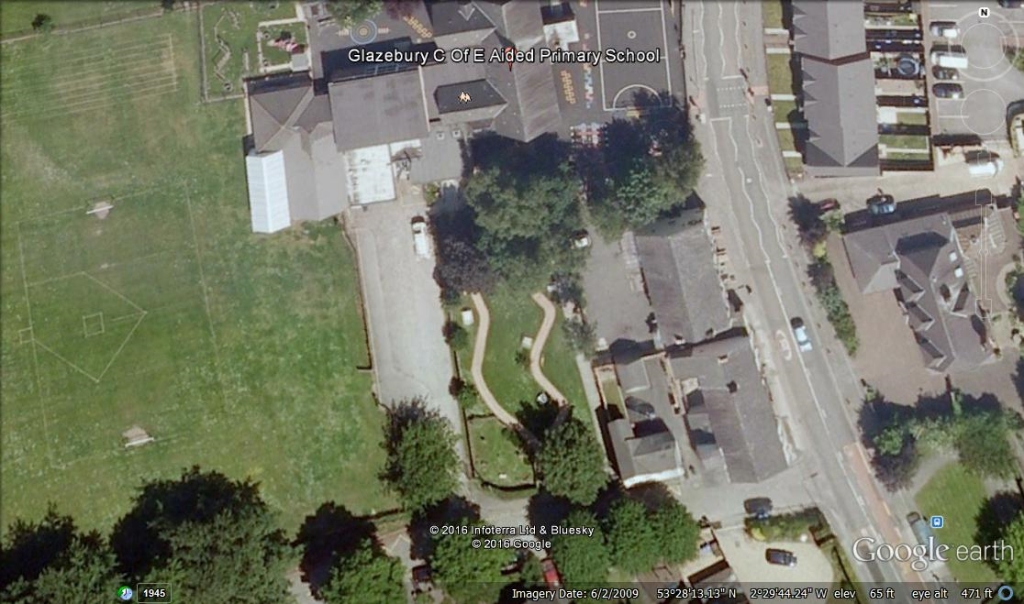 A google earth view of the site 
